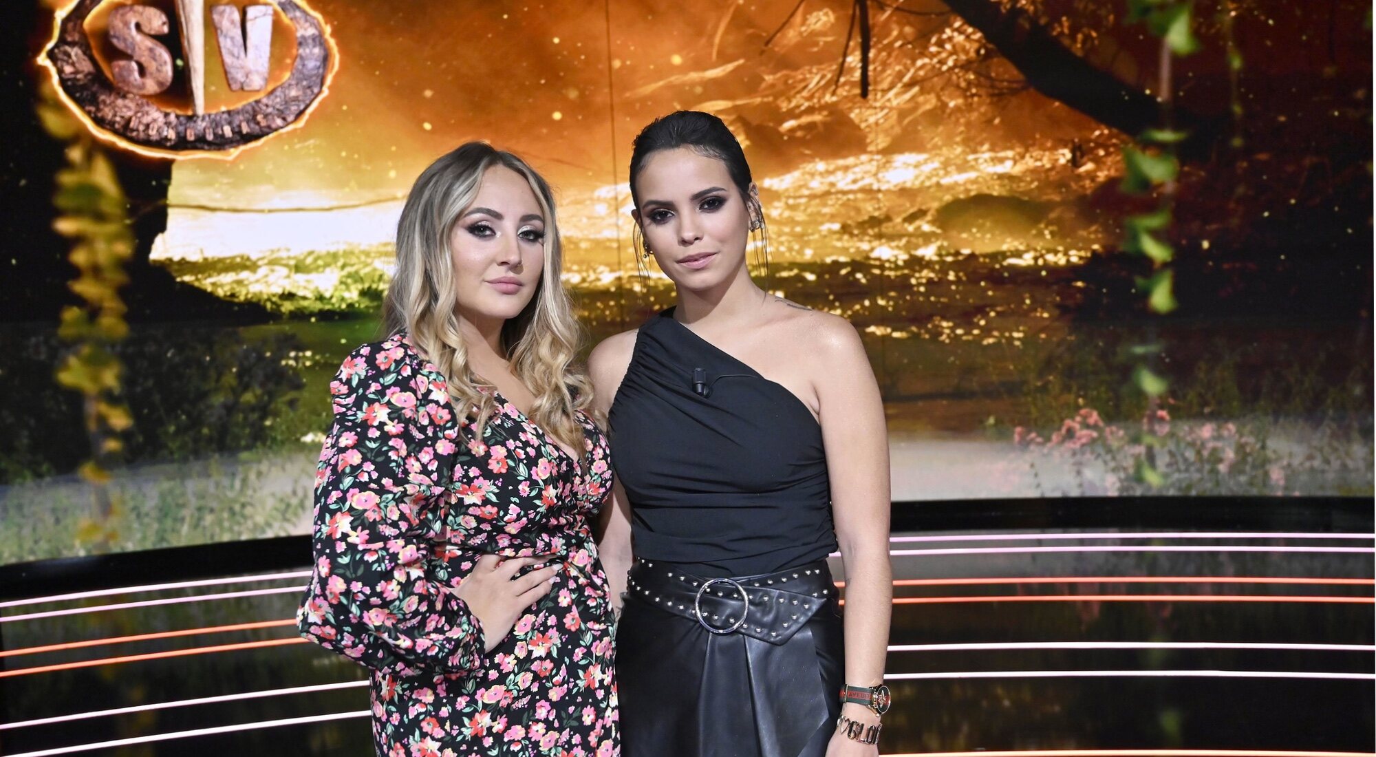 Rocío Flores y Gloria Camila en el plató de 'Supervivientes'