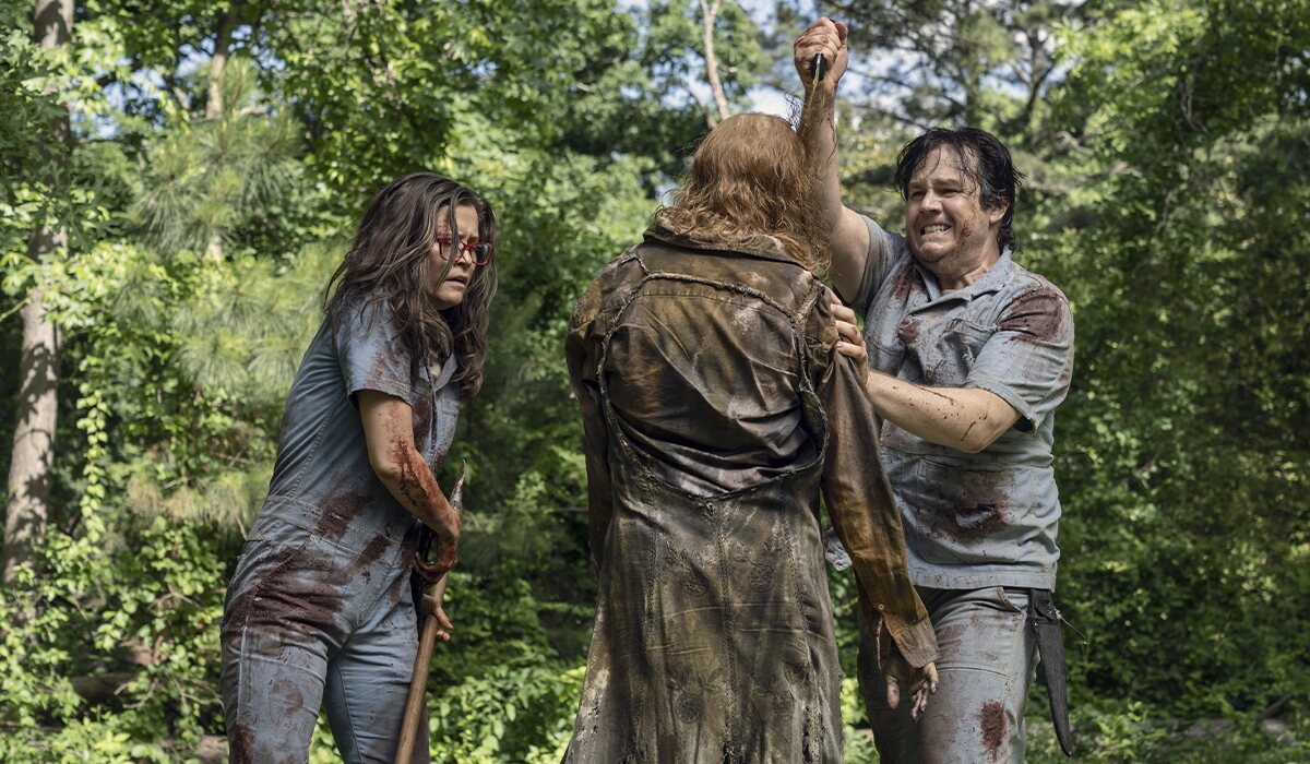 Stephanie y Eugene en el 11x07 de 'The Walking Dead'