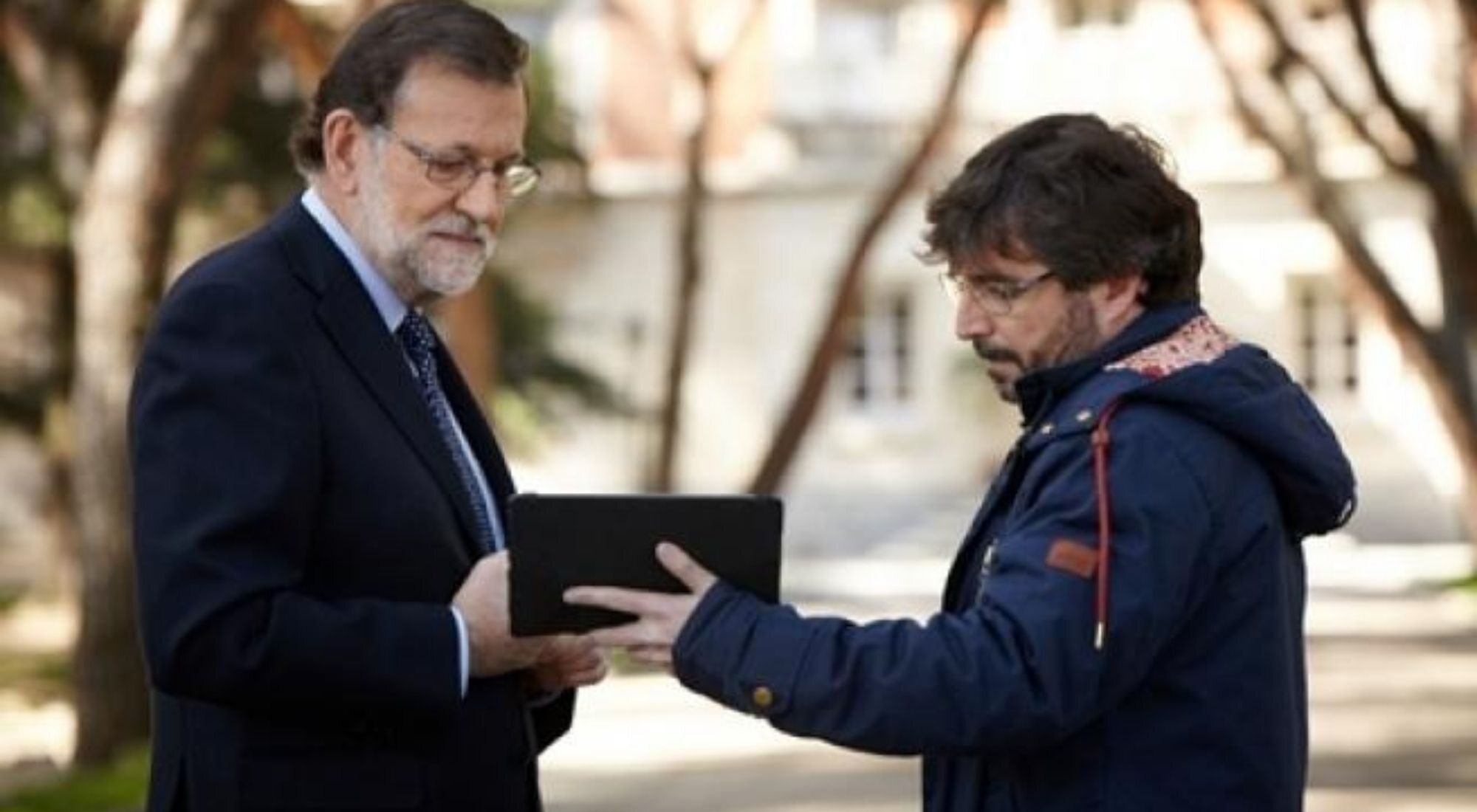 Jordi Évole y Mariano Rajoy en 'Salvados'