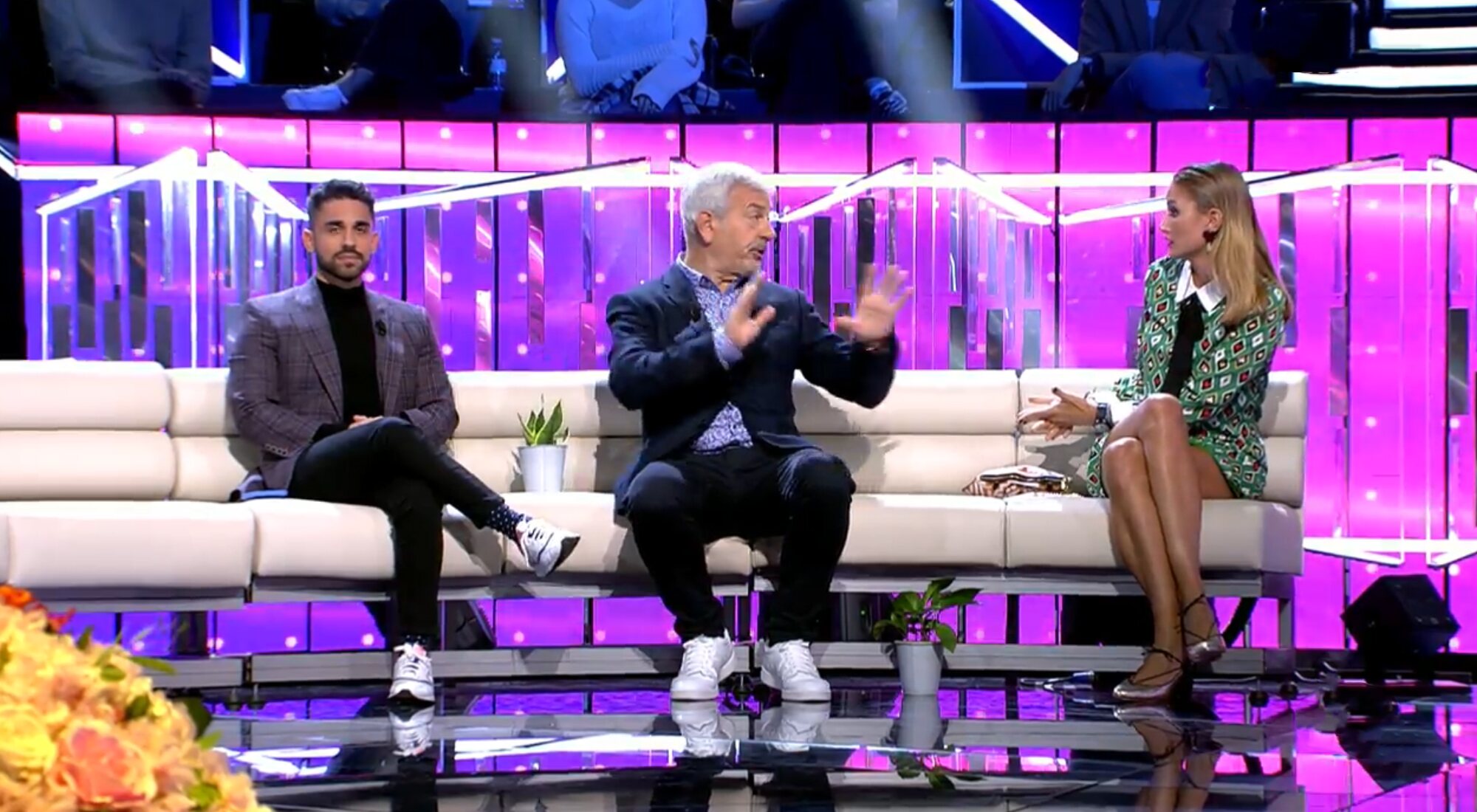 Carlos Sobera trata de poner paz entre Miguel Frigenti y Alba Carrillo en 'Secret Story'