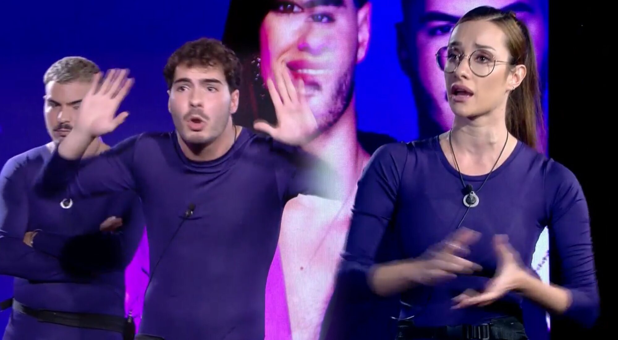 Los Gemeliers y Adara Molinero en medio de su disputa en 'Secret Story'