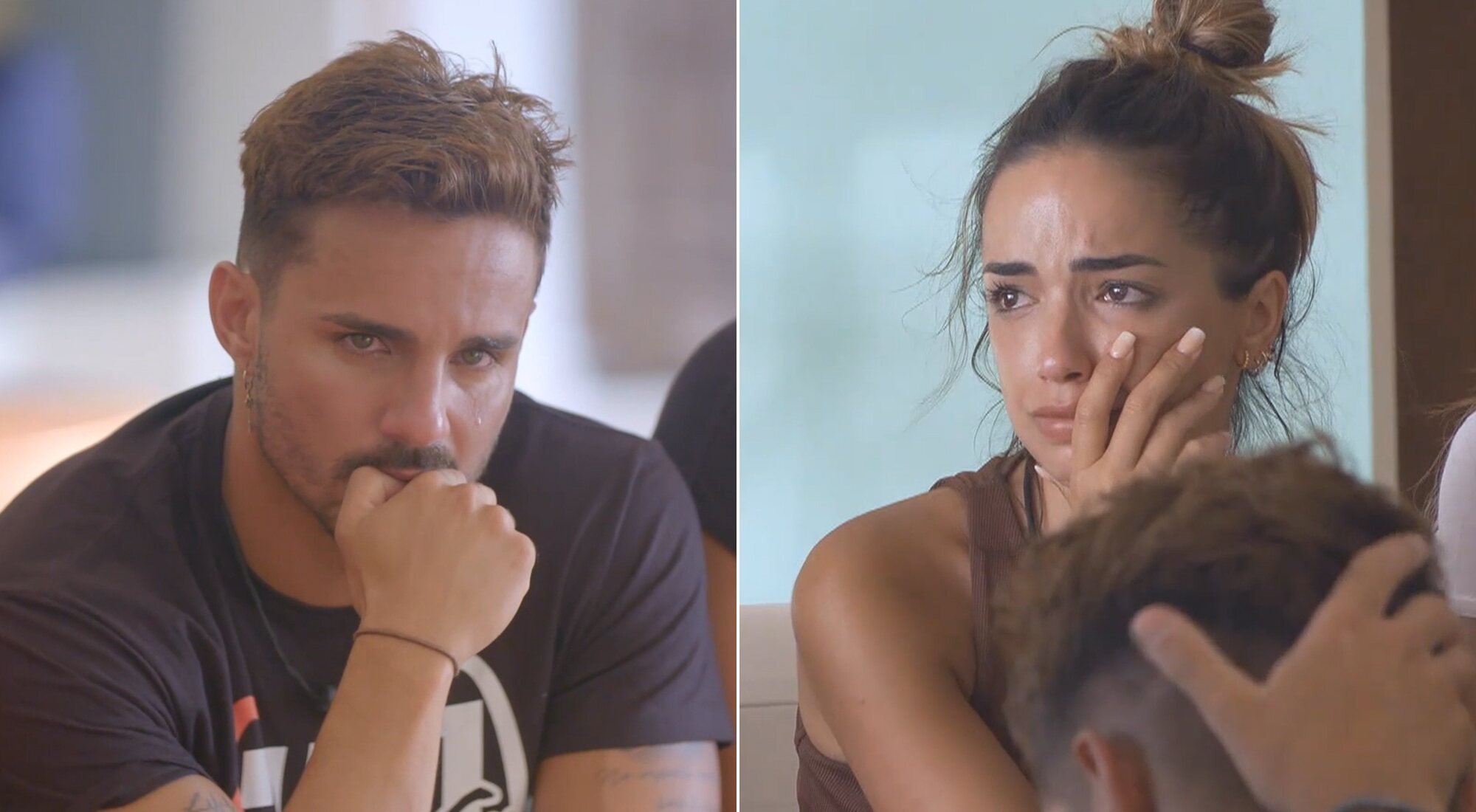 Manu González y Lucía Sánchez rompen a llorar en 'La última tentación'