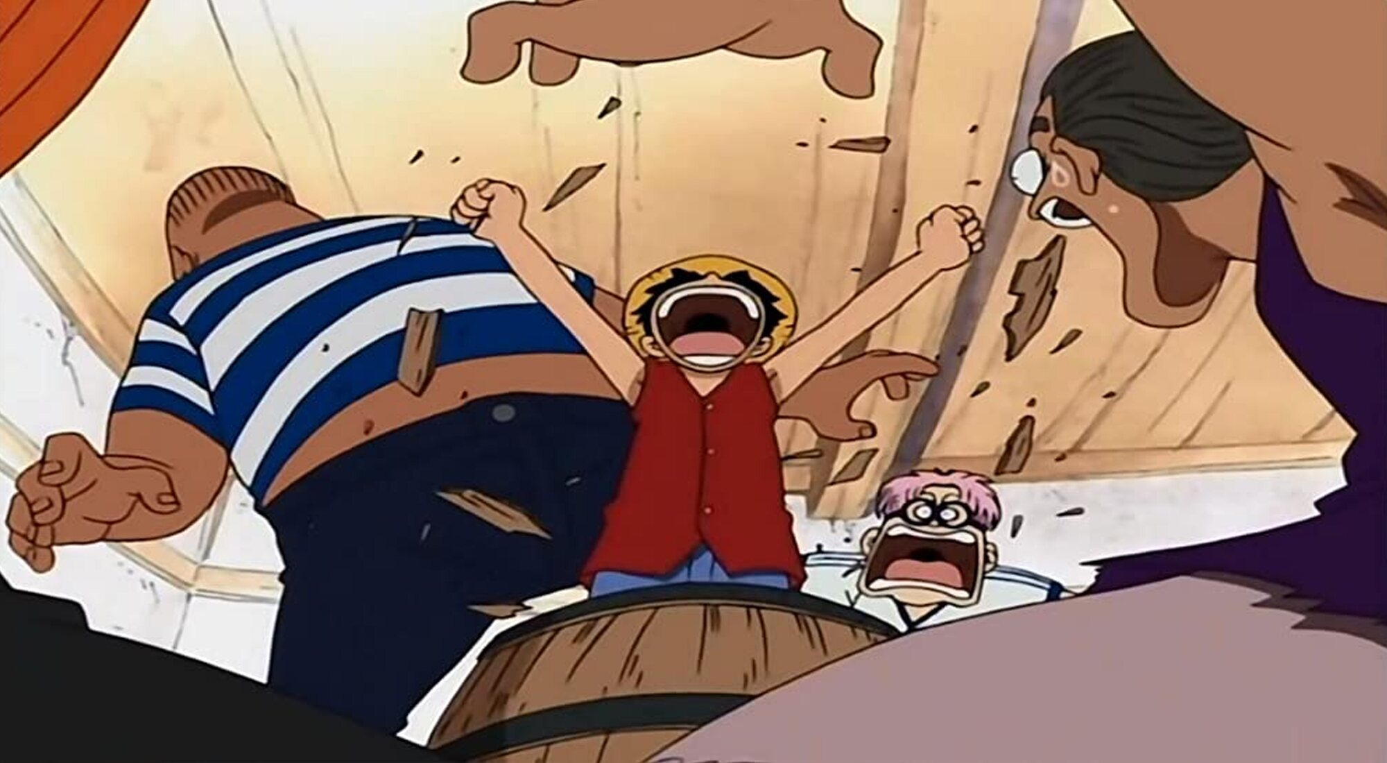 La primera aparición de Luffy, protagonista de 'One Piece', en el episodio inaugural