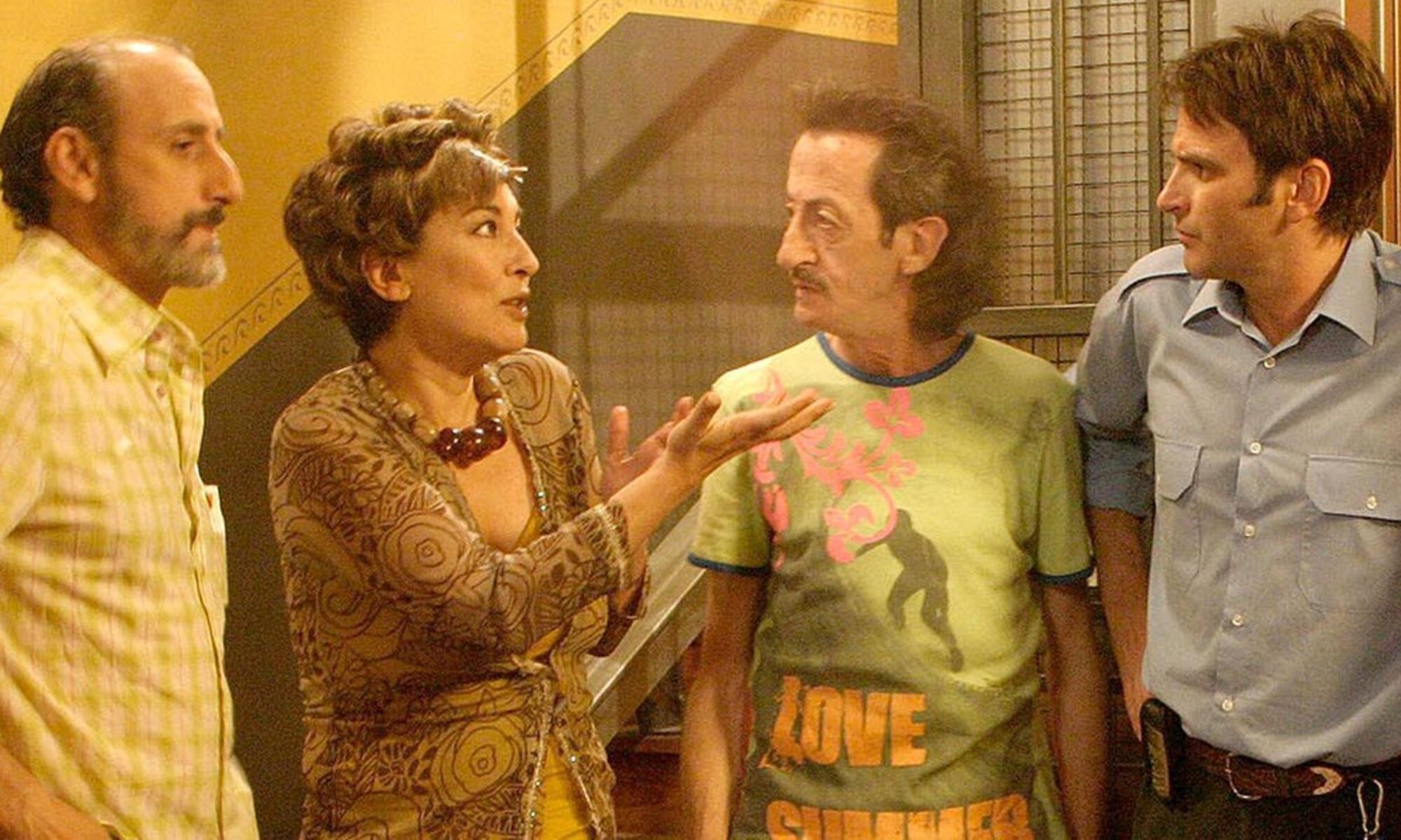 José Luis Gil, Isabel Ordaz, Eduardo Gómez y Fernando Tejero en &#39;Aquí no hay quien viva&#39;