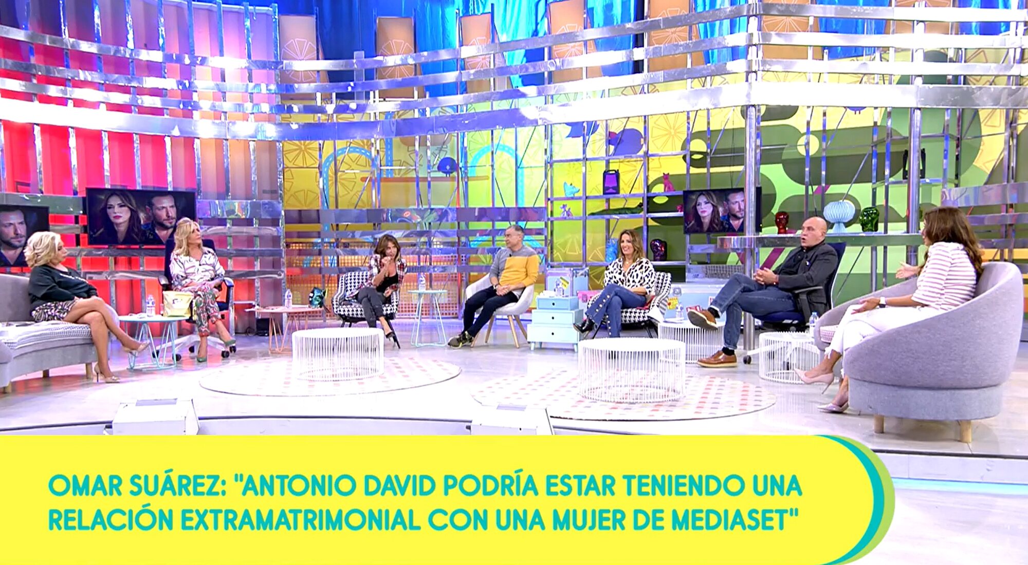 Los colaboradores de 'Sálvame' hablan de la "relación especial" entre Antonio David y Marta Riesco