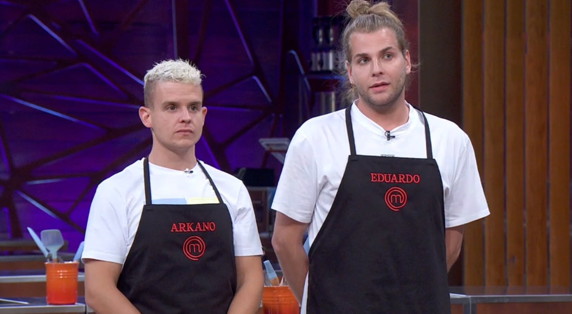 Arkano y Eduardo Navarrete, antes de conocer la expulsión del diseñador de 'MasterChef Celebrity'