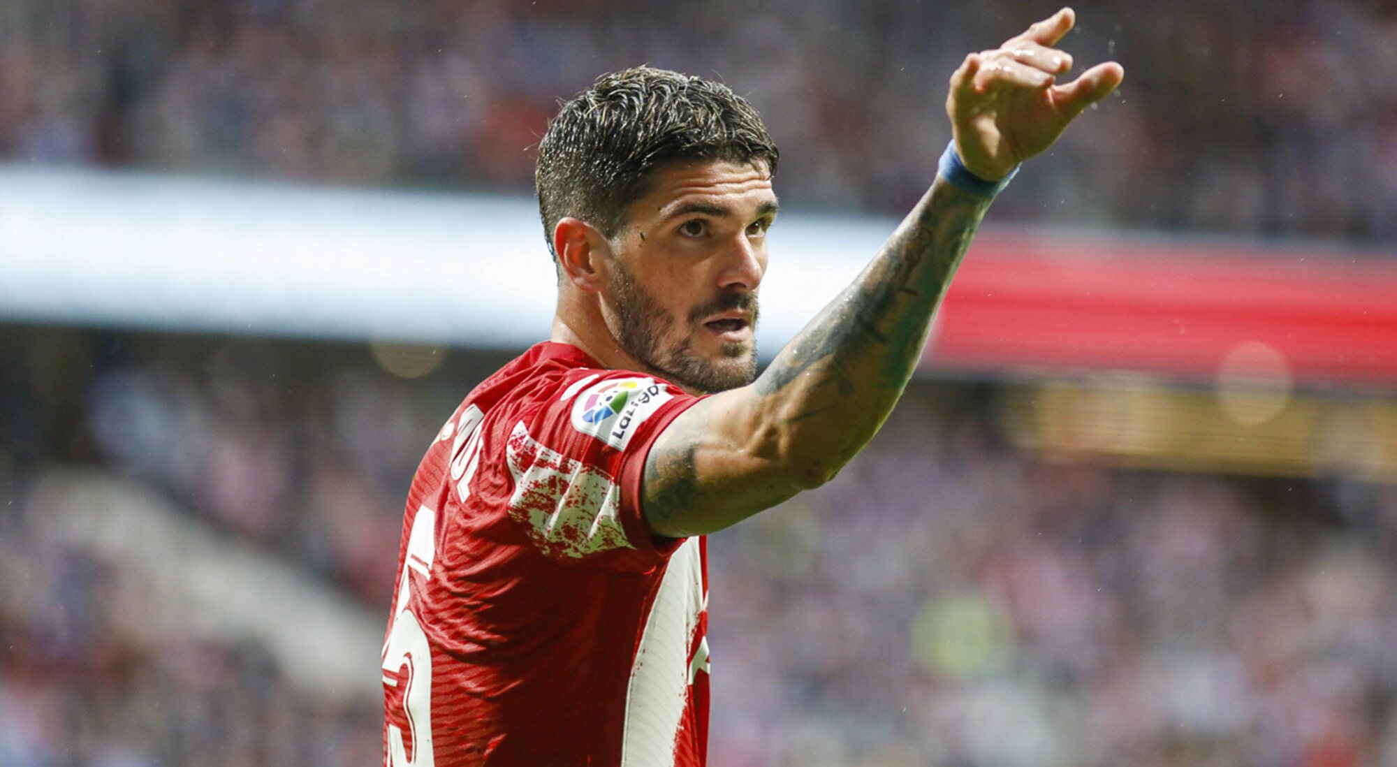 Rodrigo De Paul en un partido del Atlético de Madrid