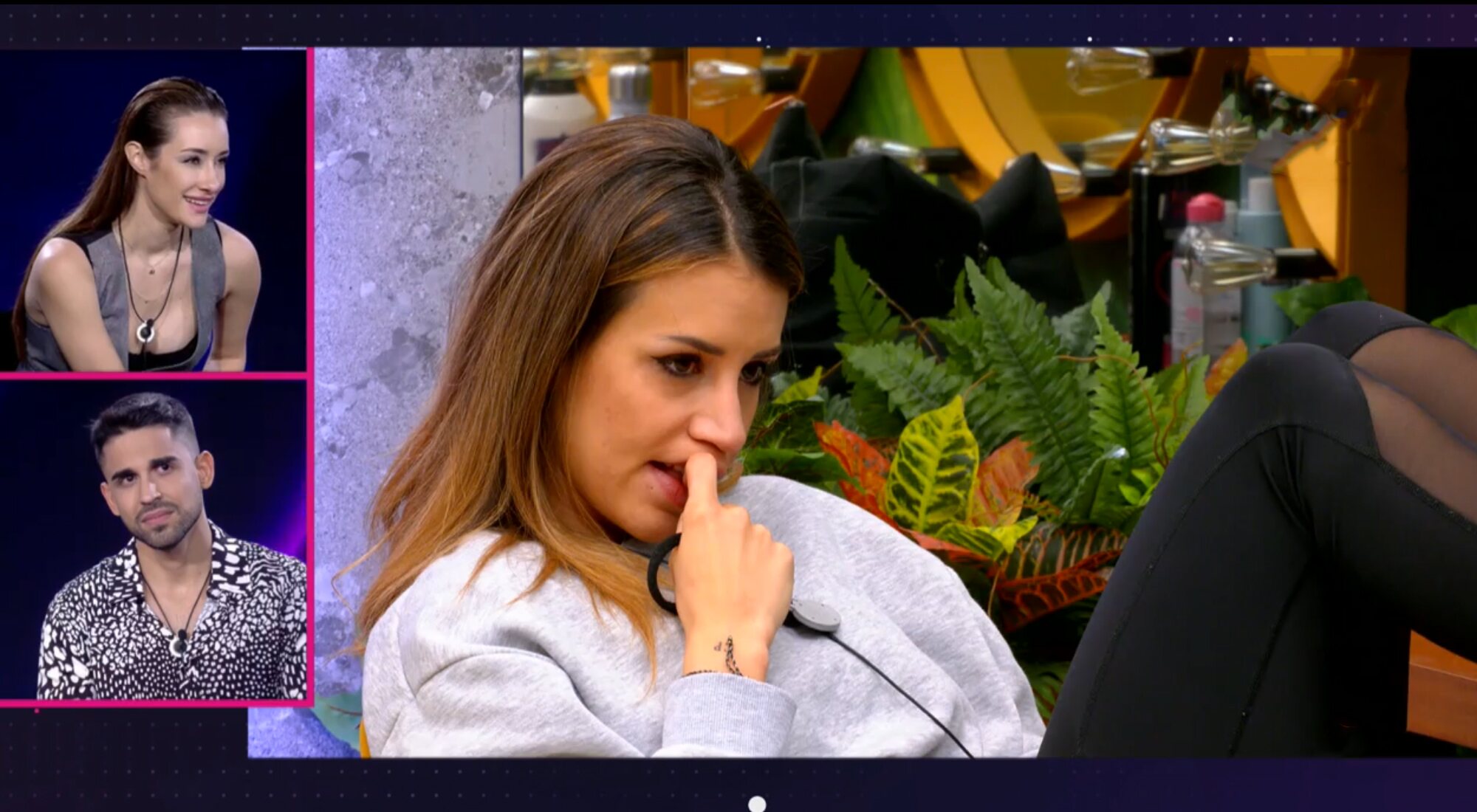 Adara y Miguel Frigenti ven imágenes de Cristina Porta en 'Secret Story'