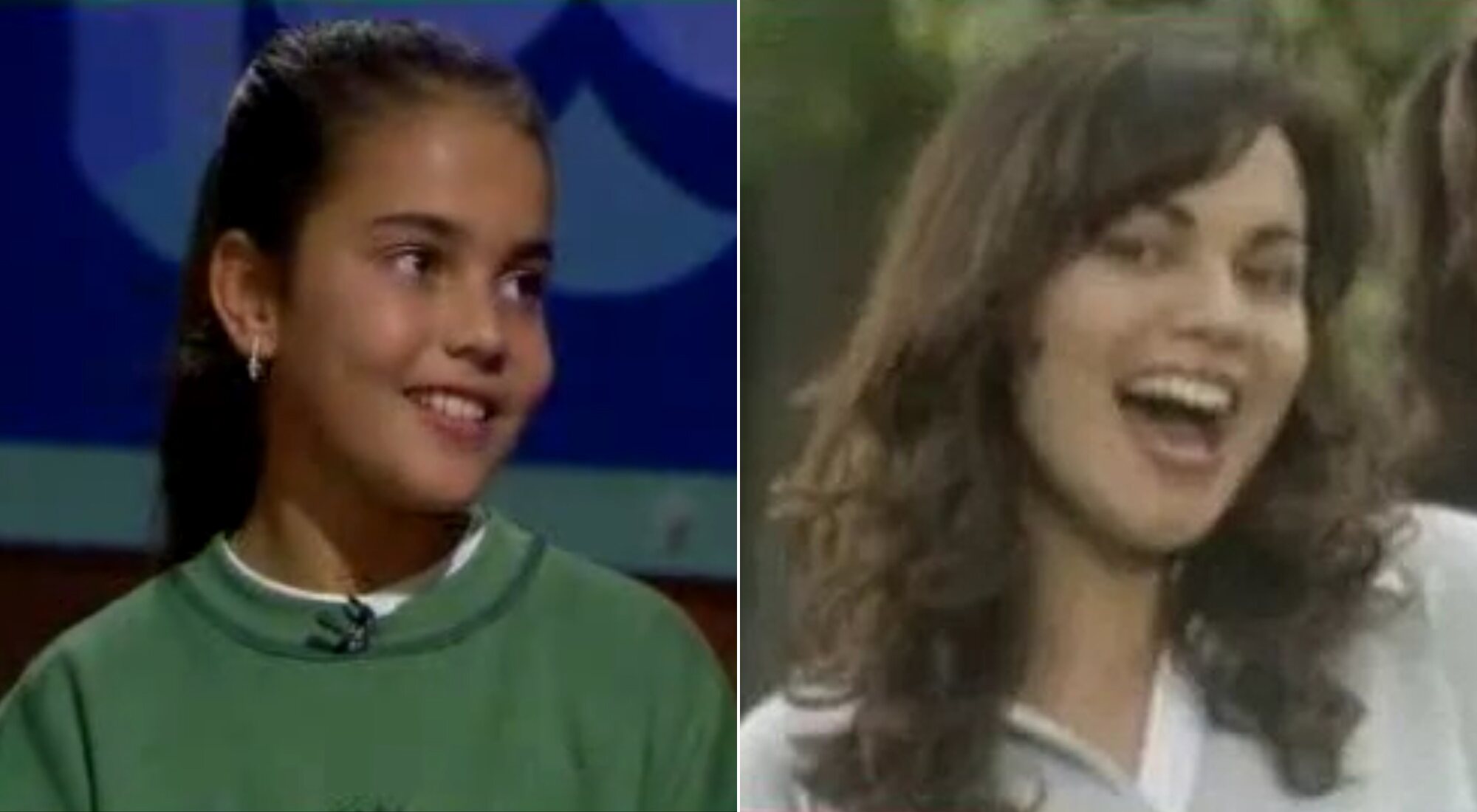 Lara Álvarez de niña en 'Menudo show' y en su debut como parte de Los Hapiness