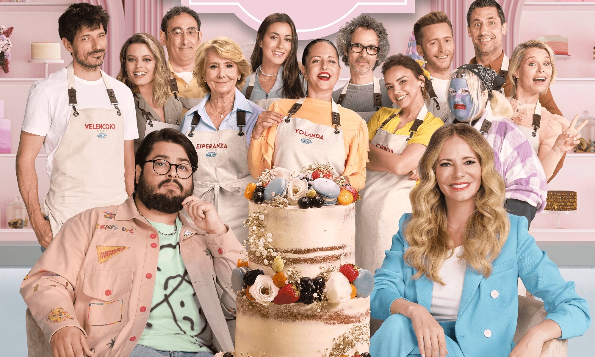 Concursantes y presentadores de 'Celebrity Bake Off'