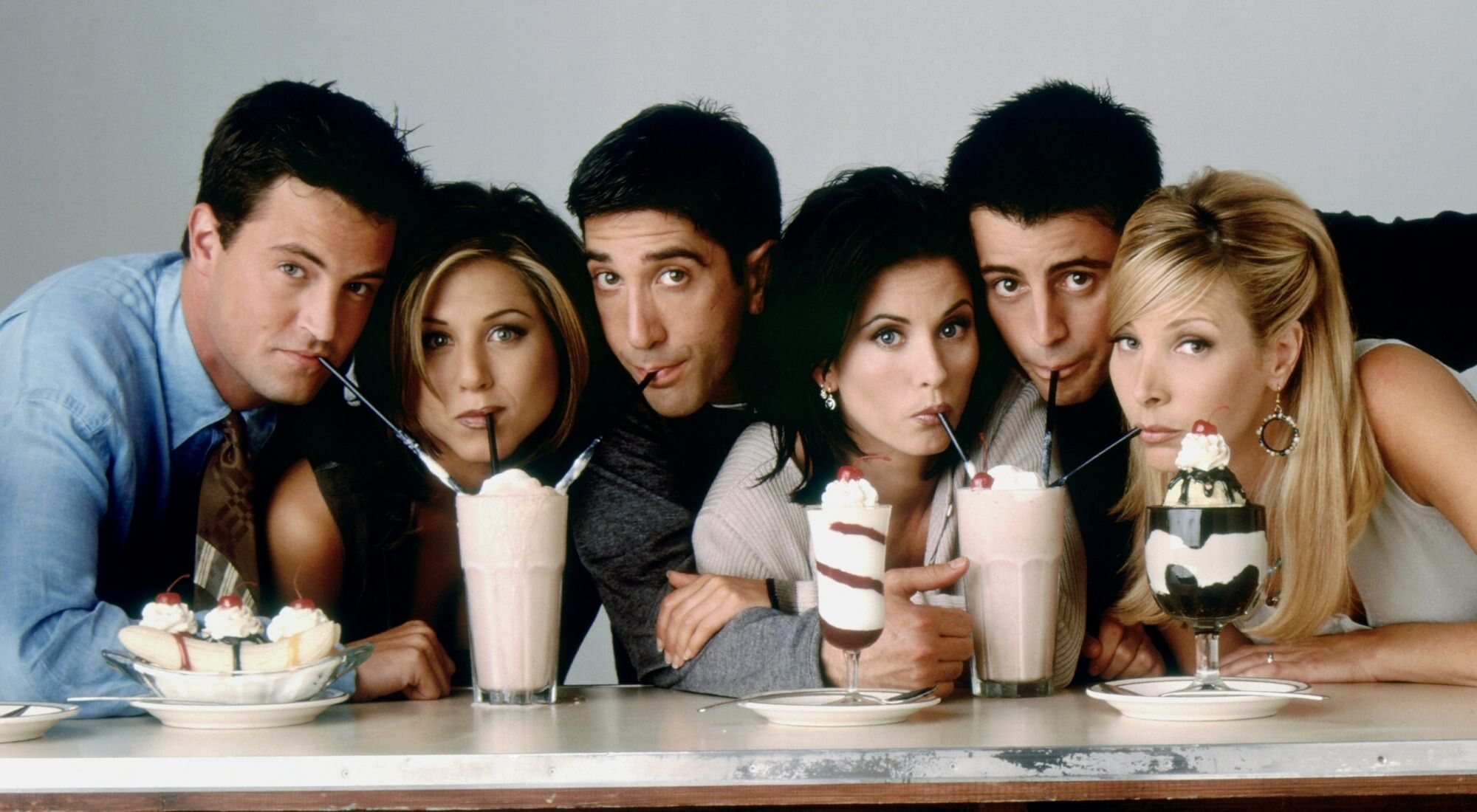 Matthew Perry, Jennifer Aniston, David Dchwimmer, Courteney Cox, Matt LeBlanc y Lisa Kudrow