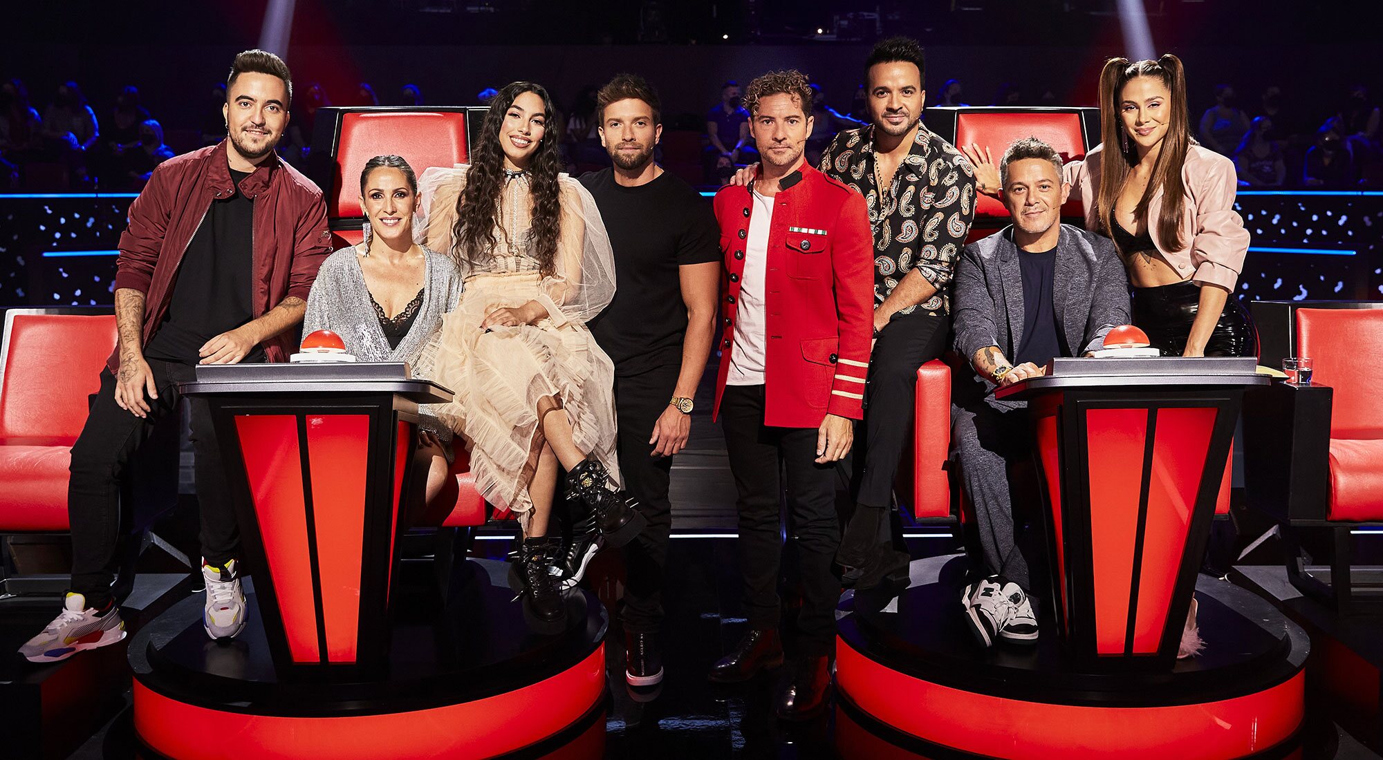 Los coaches y sus ayudantes, en 'La Voz'