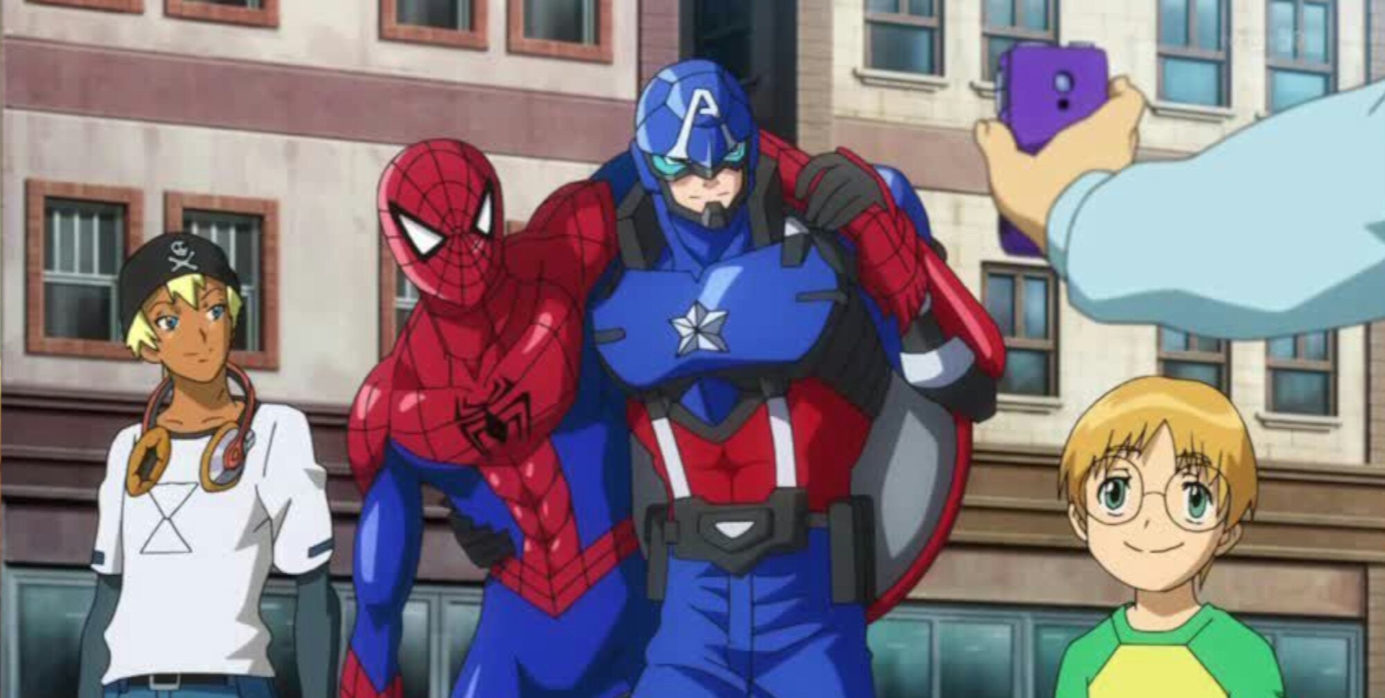 Los héroes de Marvel deben hacer equipo con unos entusiastas niños de anime en 'Marvel Disk Wars'