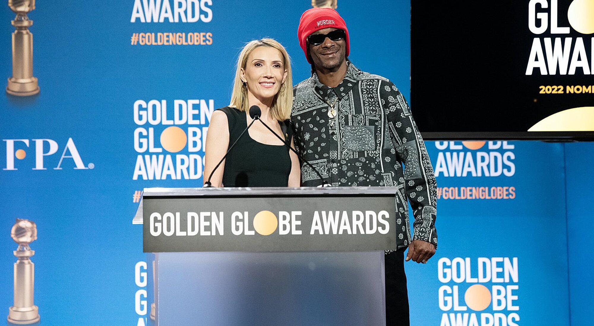 Helen Hoehne y Snoop Dog fueron los encargados de anunciar los nominados de los Globos de Oro 2022
