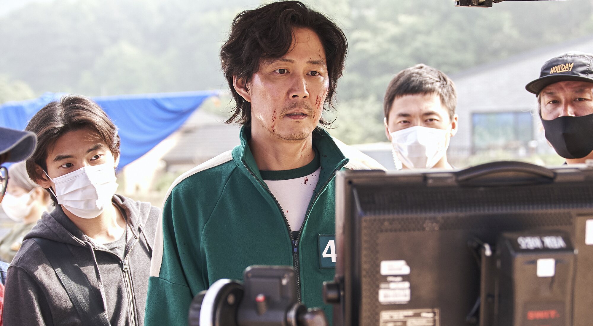 Lee Jung-jae en el rodaje de 'El juego del calamar'