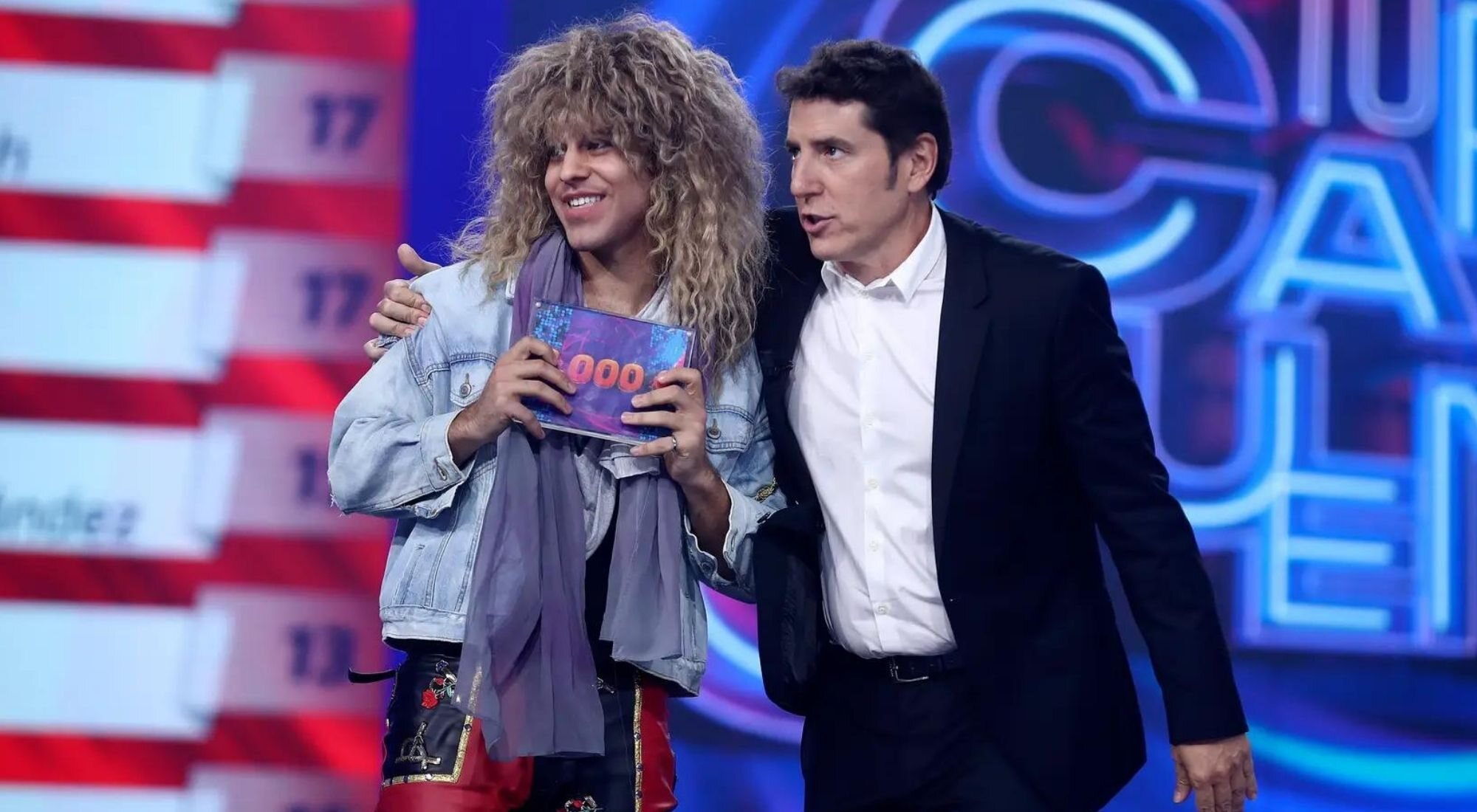 Agoney Hernández y Manel Fuentes, en 'Tu cara me suena 9'