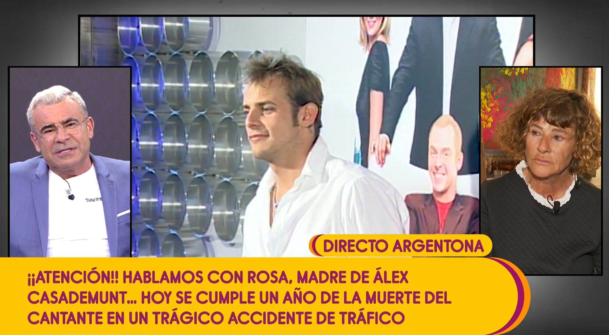 Jorge Javier habla con la madre de Álex Casademunt en 'Sálvame'