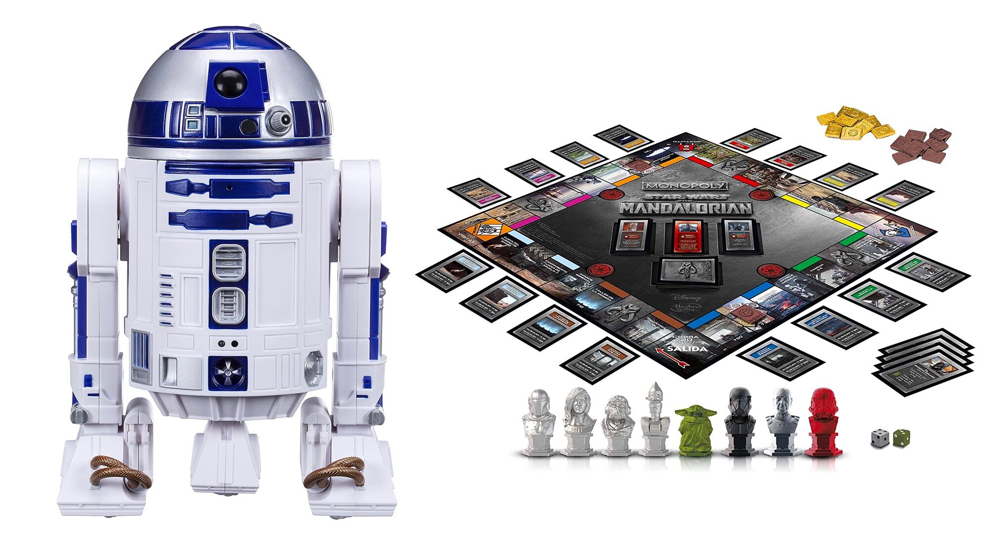 Robot inteligente R2D2 y Monopoly de 'The Mandalorian'