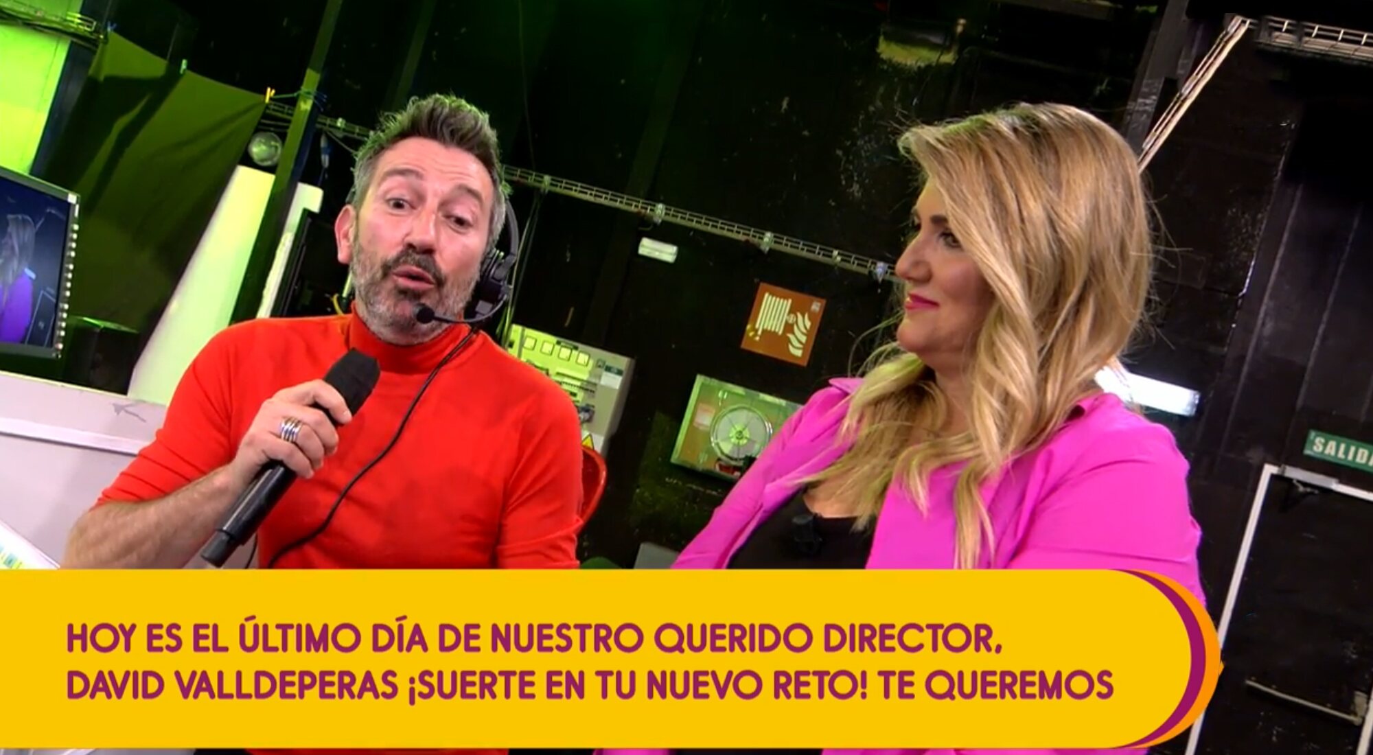 Carlota Corredera charla con David Valldeperas en su último día como director de &#39;Sálvame&#39;