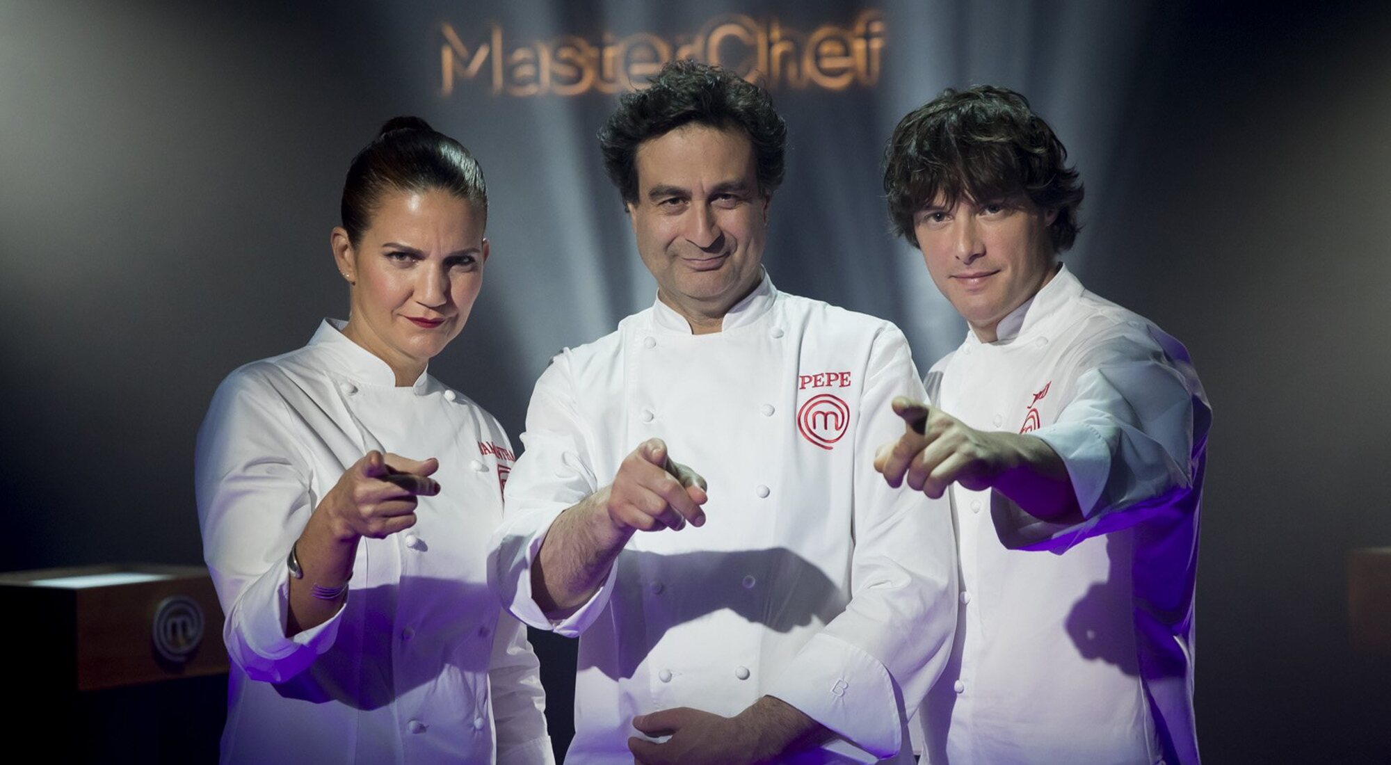 Jordi Cruz, Pepe Rodríguez y Samantha Vallejo-Nájera en 'MasterChef 7'