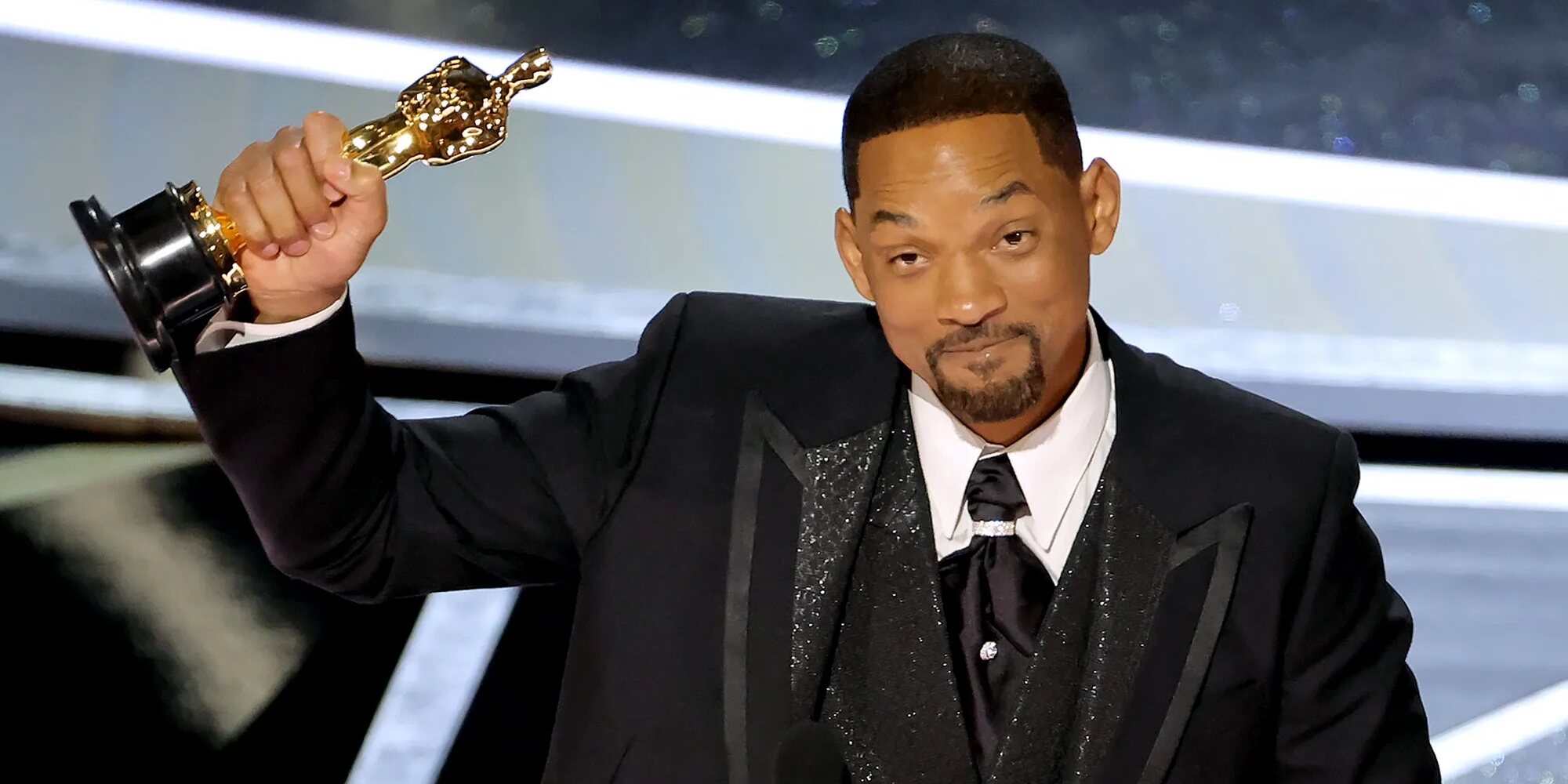 Will Smith recogiendo el premio Oscar a mejor actor