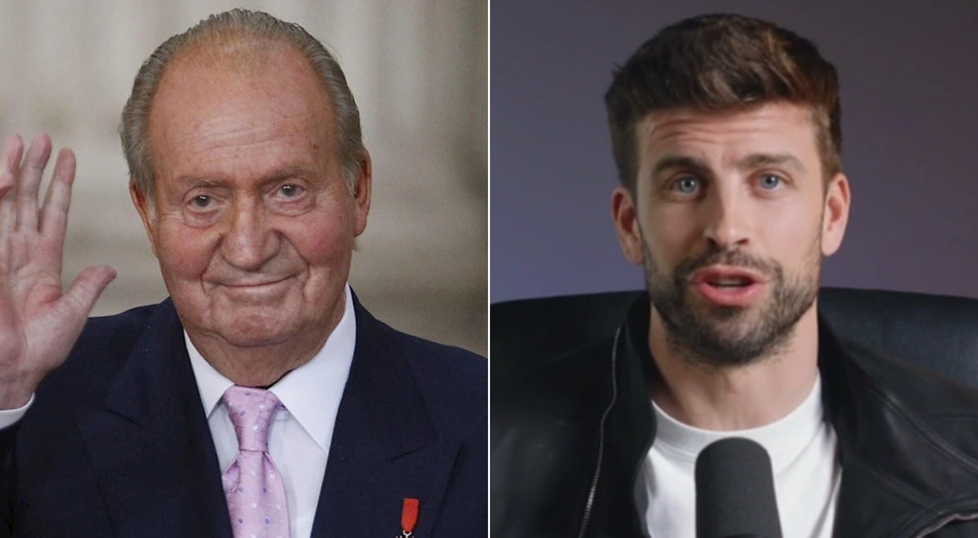 Juan Carlos I y Gerard Piqué