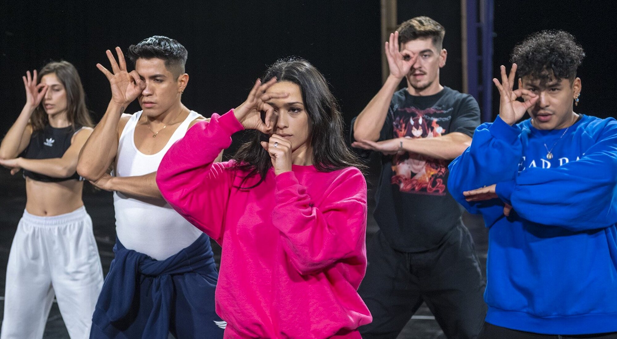 Chanel Terrero y sus bailarines ensayan "SloMo" para el Festival de Eurovisión 2022