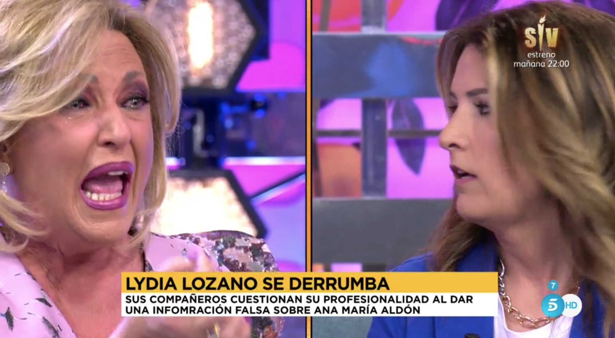 Lydia Lozano y Laura Fa, en 'Sálvame naranja'