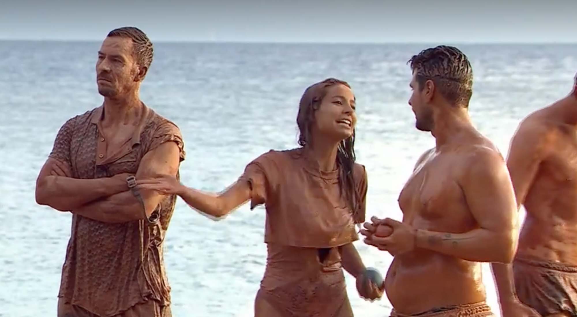 Algunos de los concursantes de &#39;Supervivientes 2022&#39; en la prueba por equipos