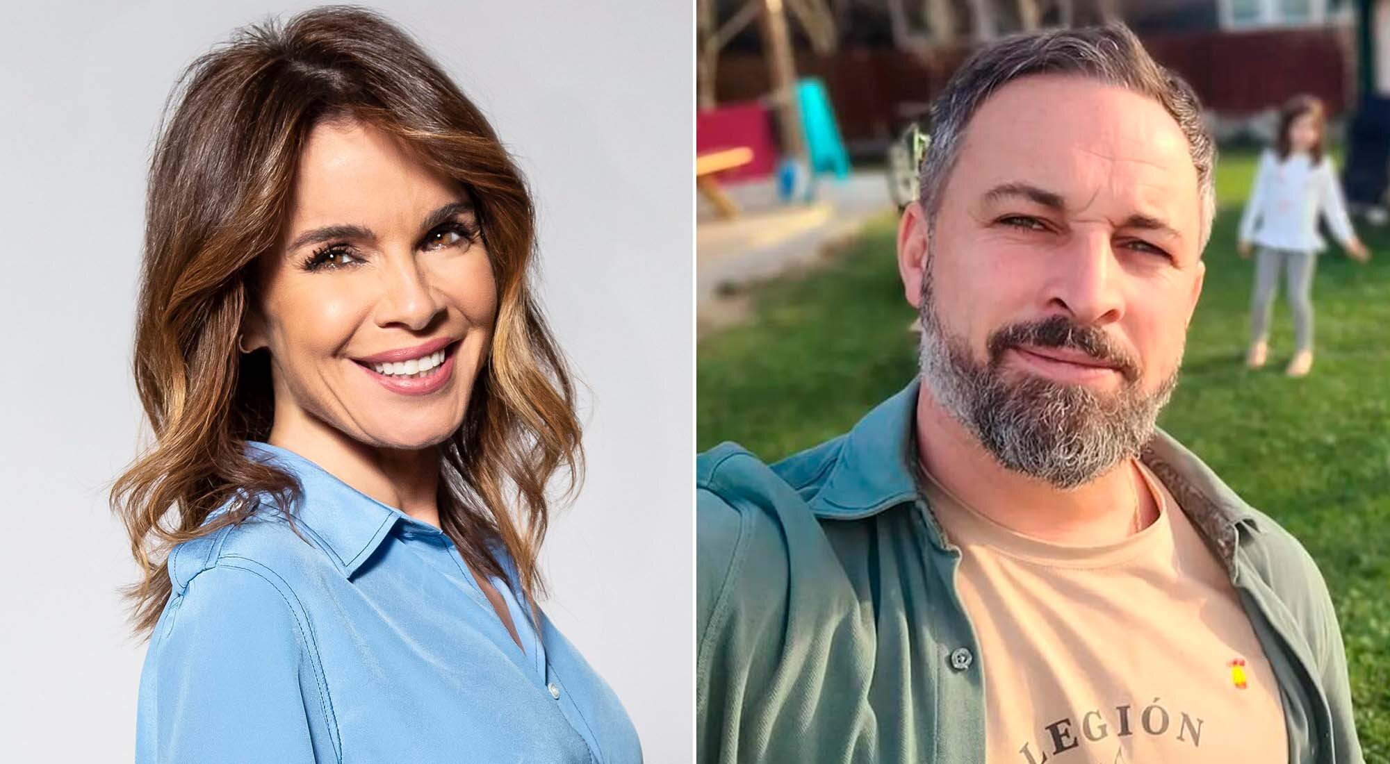 Carme Chaparro y Santiago Abascal