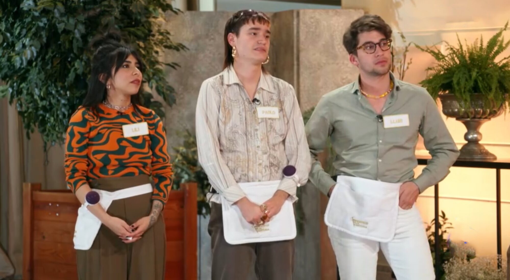 Lili, Pablo y Lluís en el segundo reto de la final de 'Maestros de la costura 5'