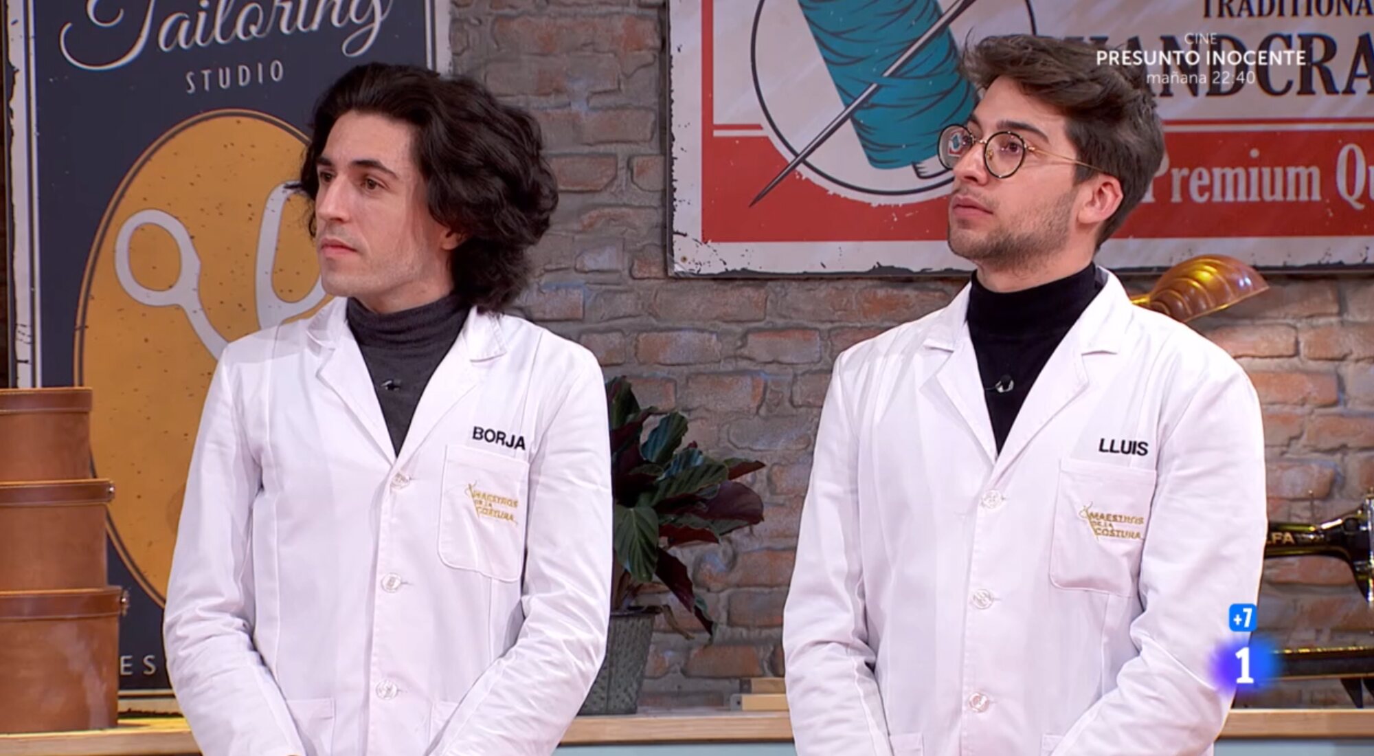 Borja y Lluís, antes de conocer la victoria del barcelonés en 'Maestros de la costura 5'