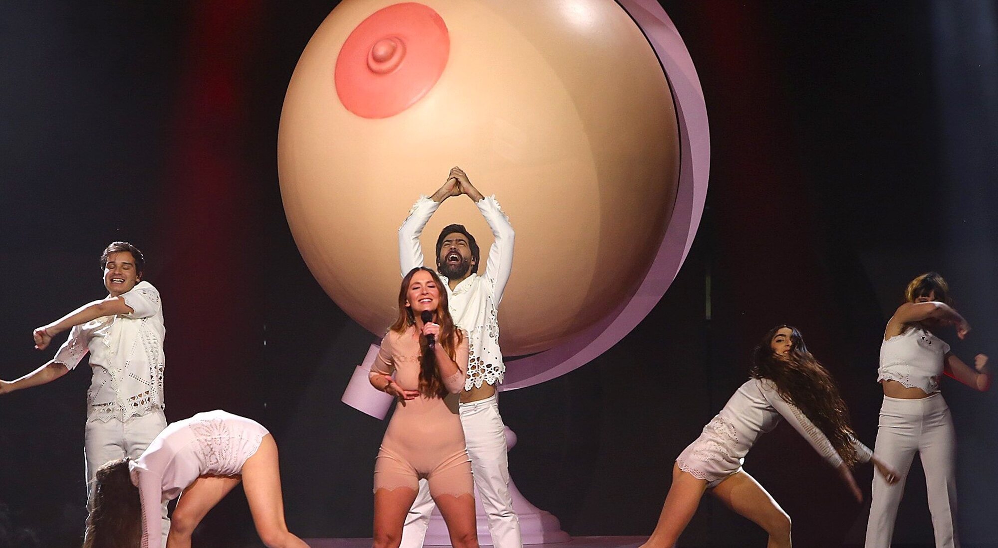 Rigoberta Bandini, en su actuación en la segunda semifinal del Benidorm Fest