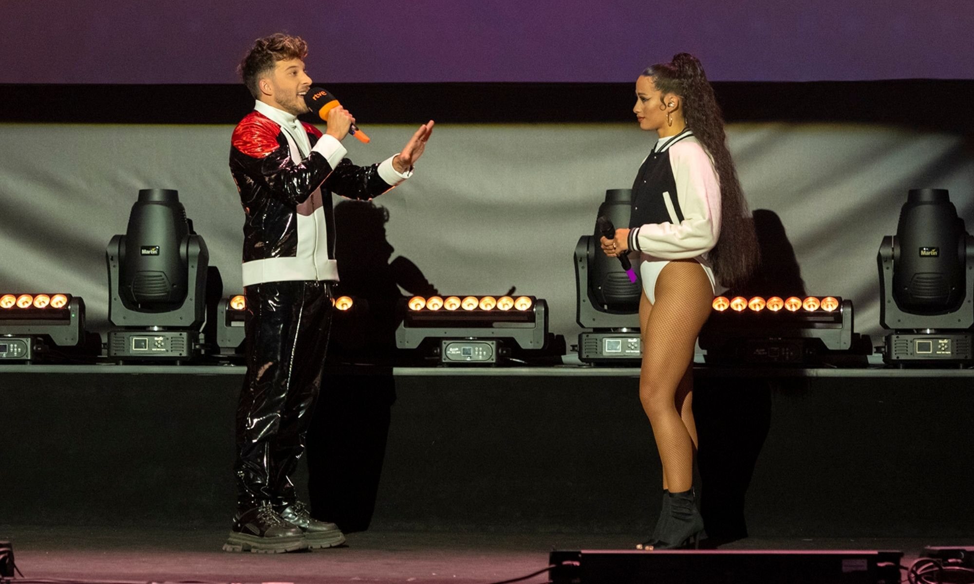 Blas Cantó y Chanel Terrero en la fiesta de despedida