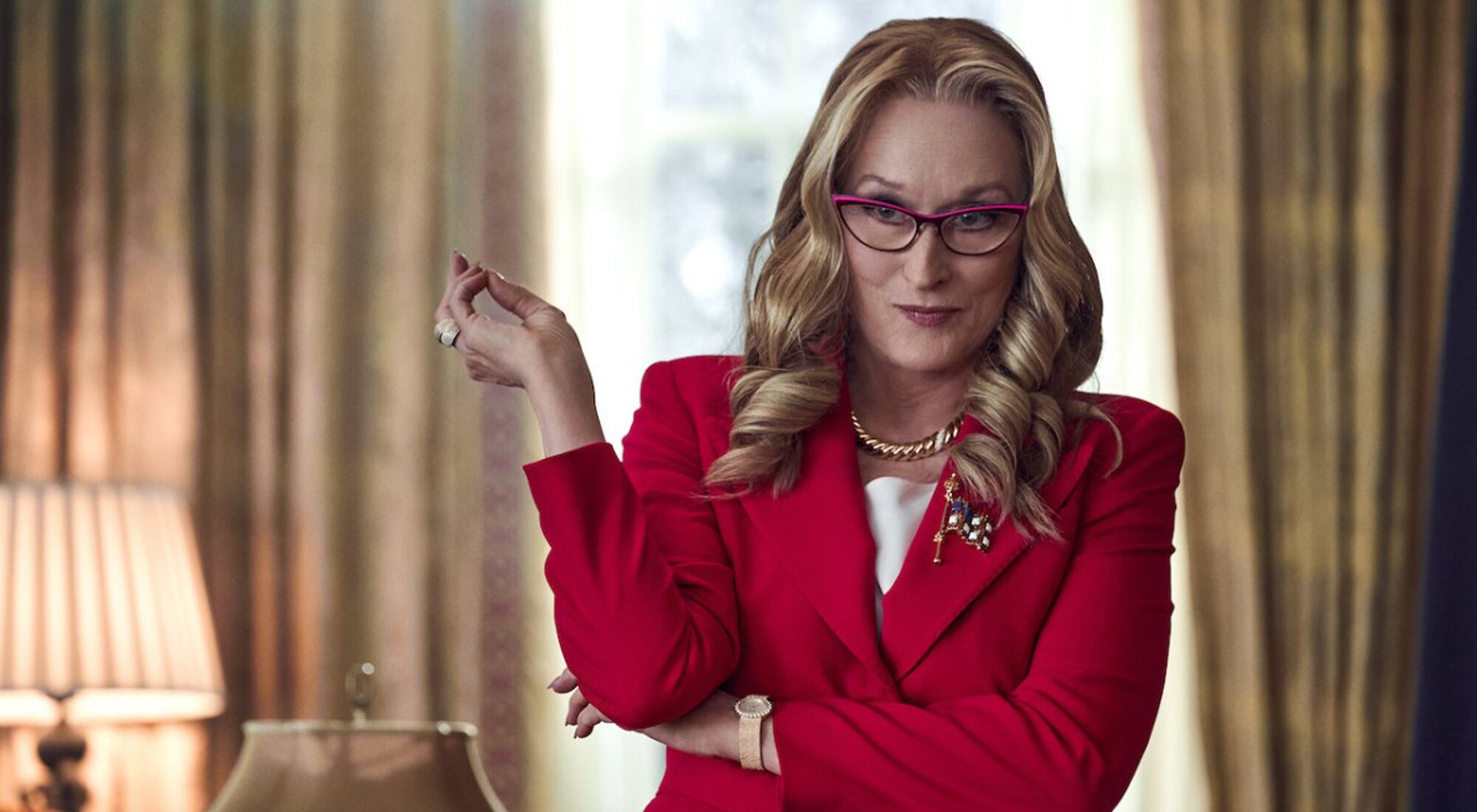 Meryl Streep en la película "No mires arriba", su trabajo más reciente hasta la fecha