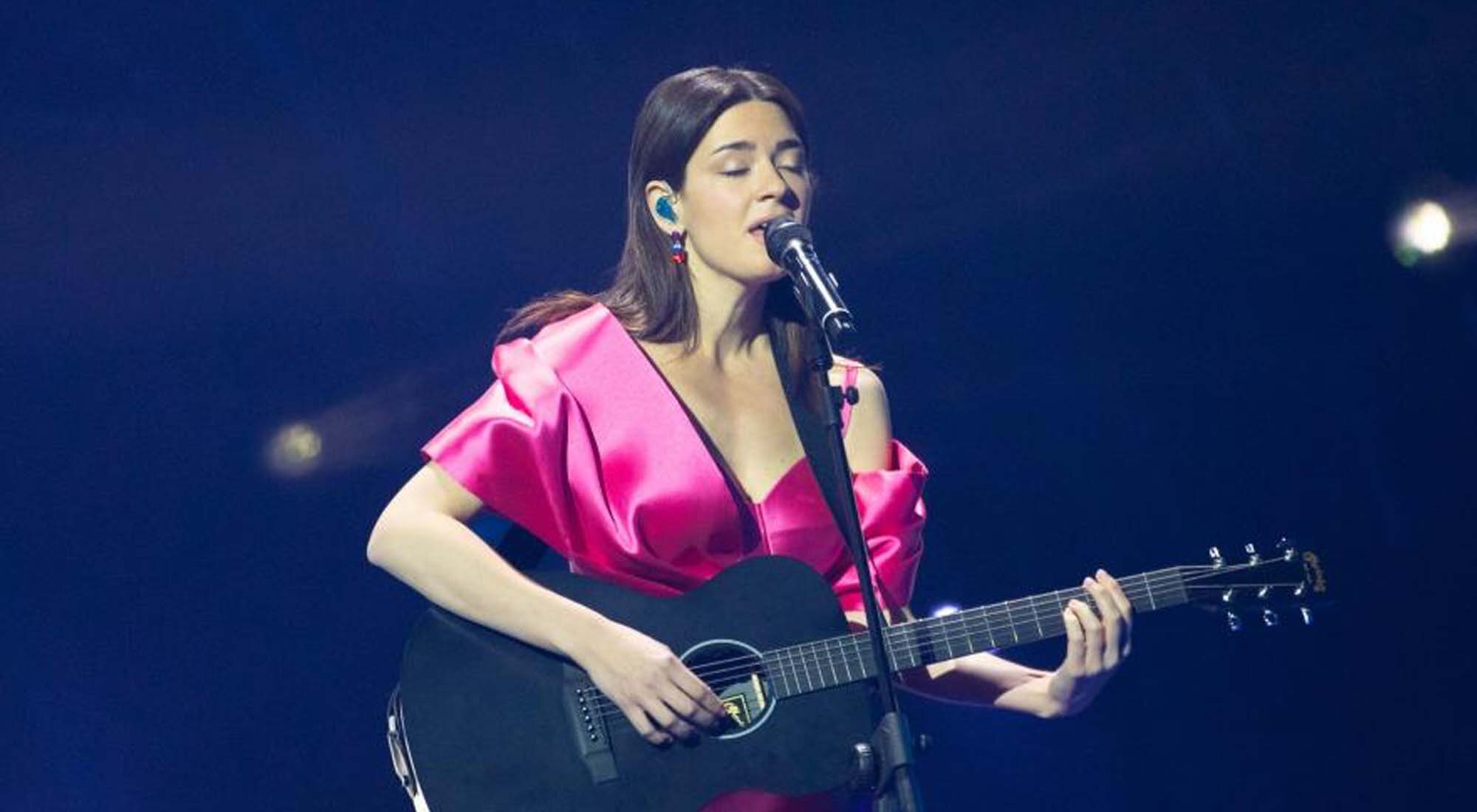 Mia Dimsic, representante de Croacia, ensayando &quot;Guilty Pleasure&quot;