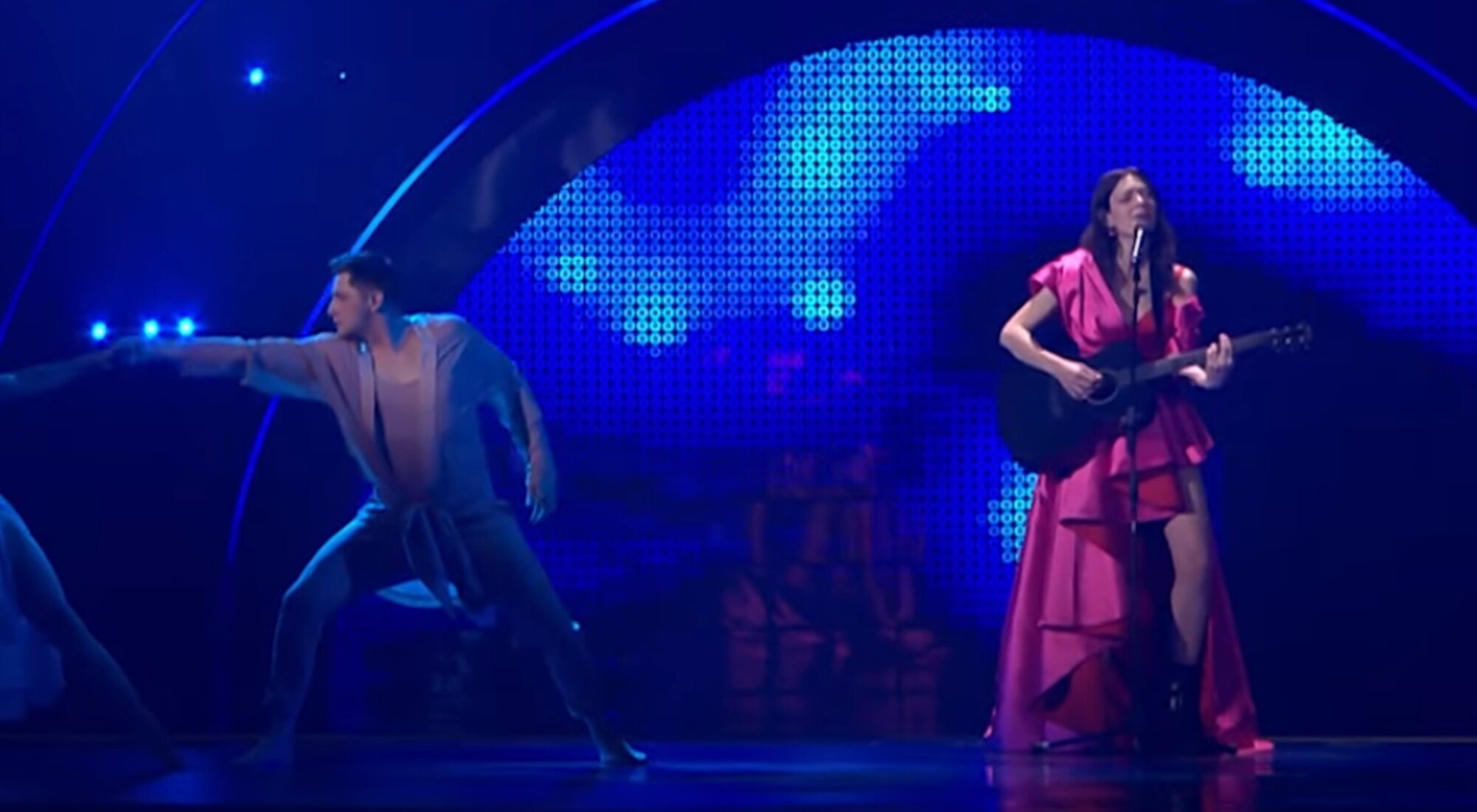 Mia Dimsic, representante de Croacia, en el segundo ensayo de Eurovisión 2022