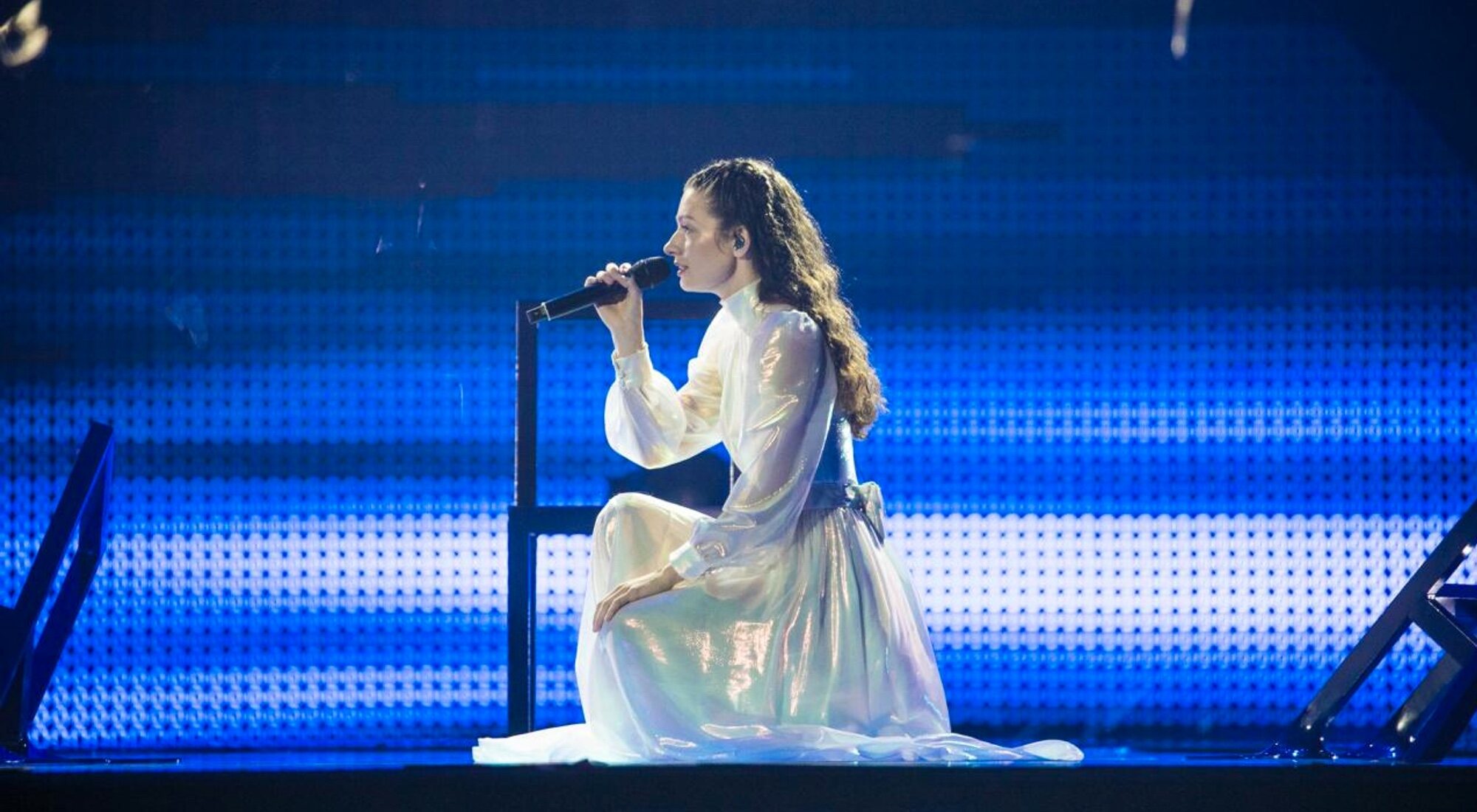 Amanda Georgiadi Tenfjord, representante de Grecia, en el segundo ensayo de Eurovisión 2022