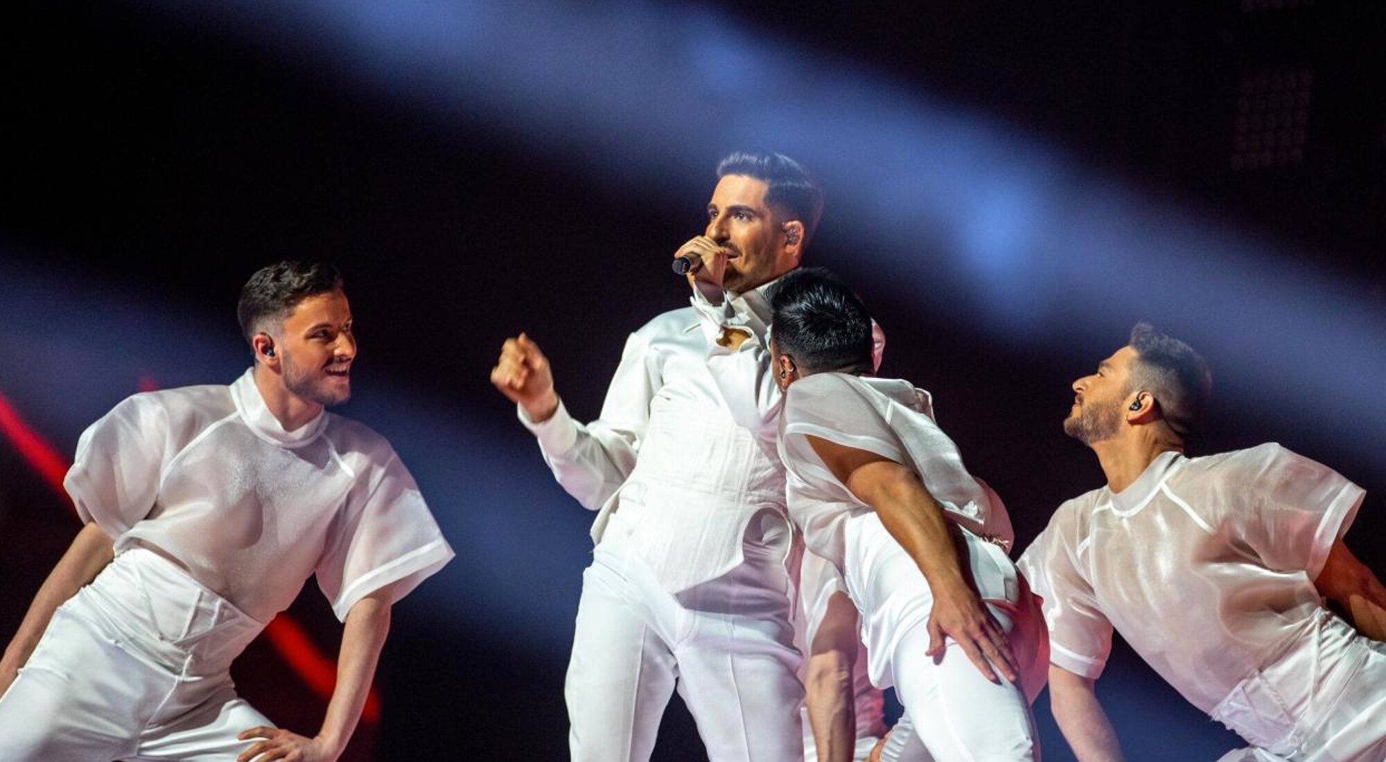 Michael Ben David, representante de Israel, interpretando &quot;I.M&quot; en su segundo ensayo