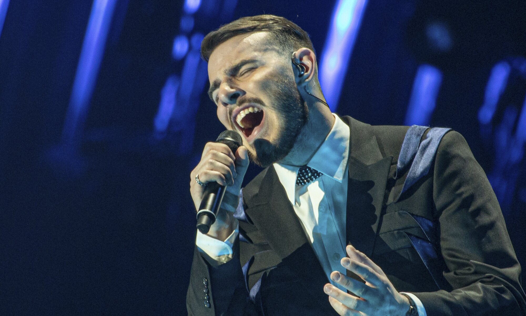 Krystian, representante de Polonia, en su segundo ensayo de Eurovisión 2022