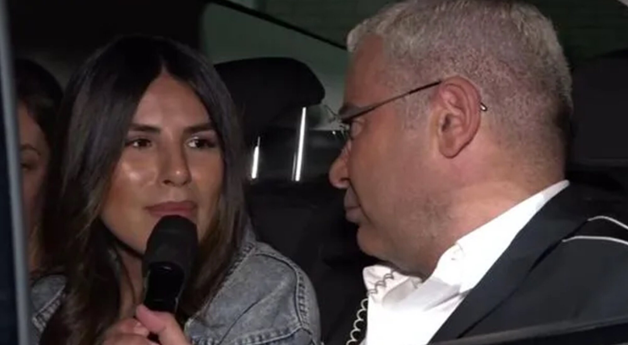 Isa Pantoja con Jorge Javier Vázquez en el coche durante 'Sábado deluxe'