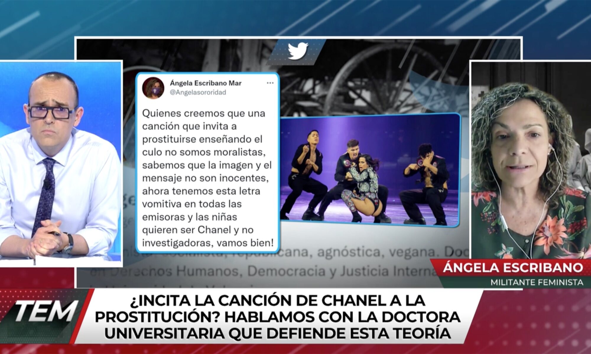 Risto Mejide y Ángeles Escribano, en 'Todo es mentira'