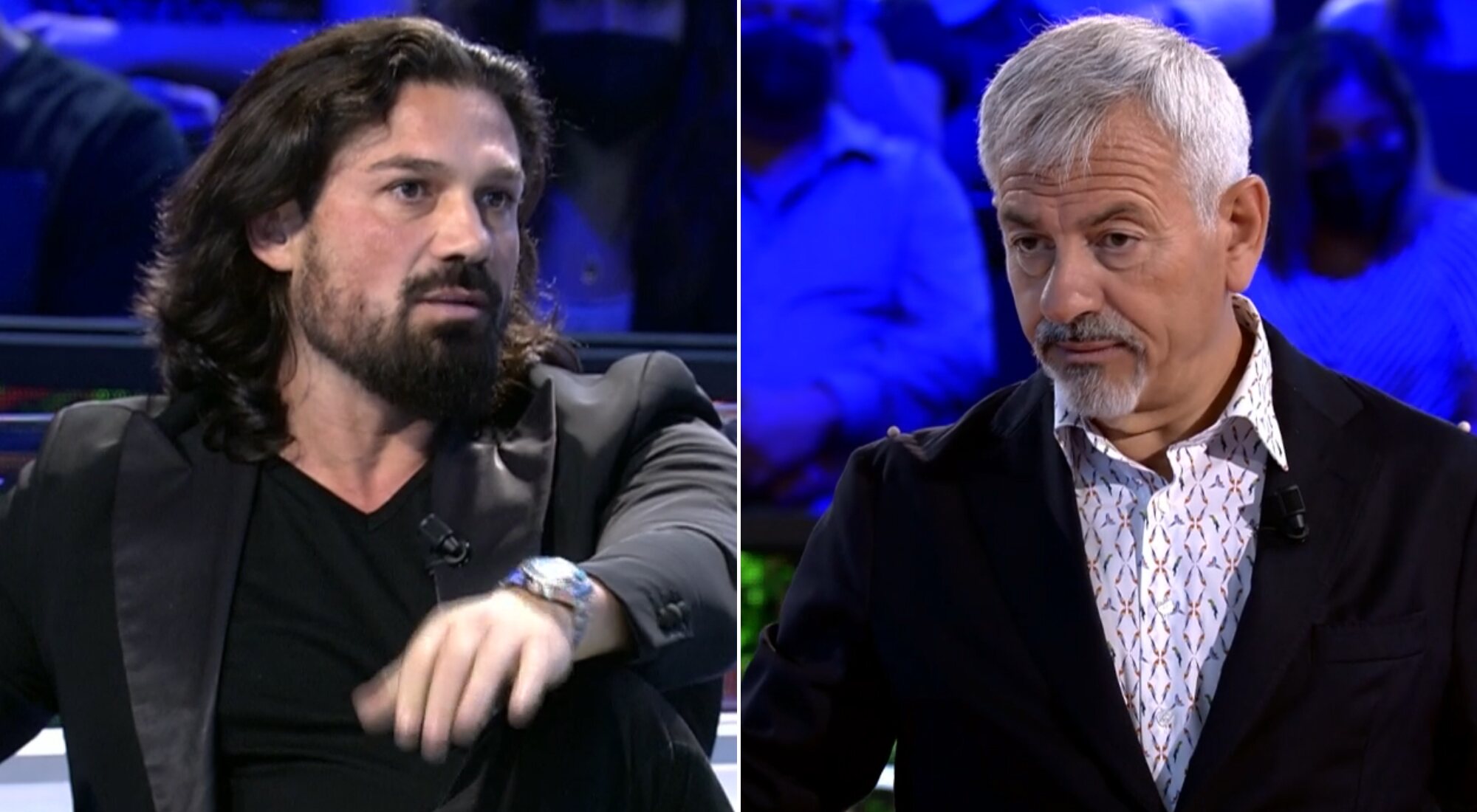 Carlos Sobera le da un toque a César, defensor de Alejandro, en 'Supervivientes: Tierra de nadie'