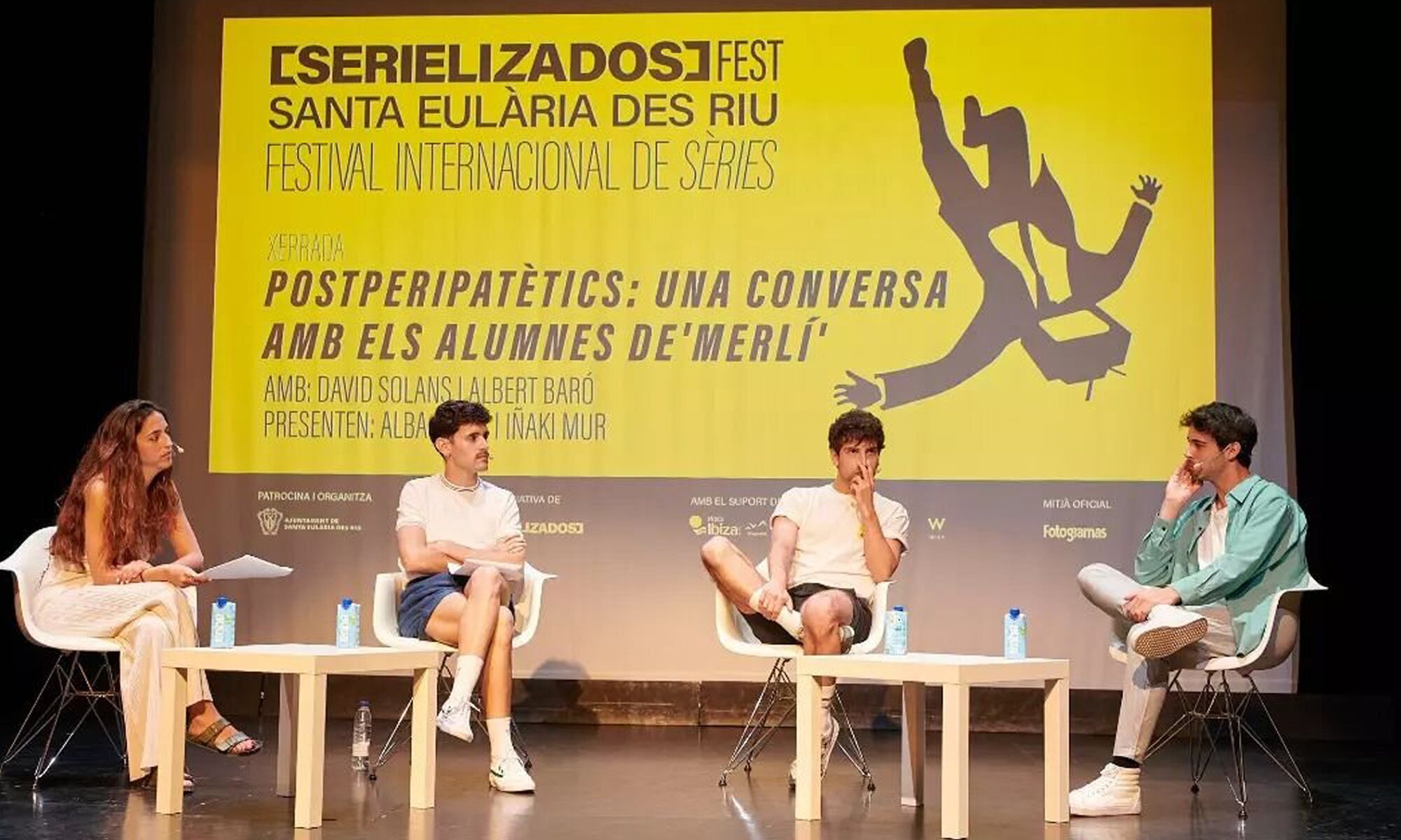Alba Riera, Iñaki Mur, Albert Baró y David Solans, en el reencuentro de 'Merlí'