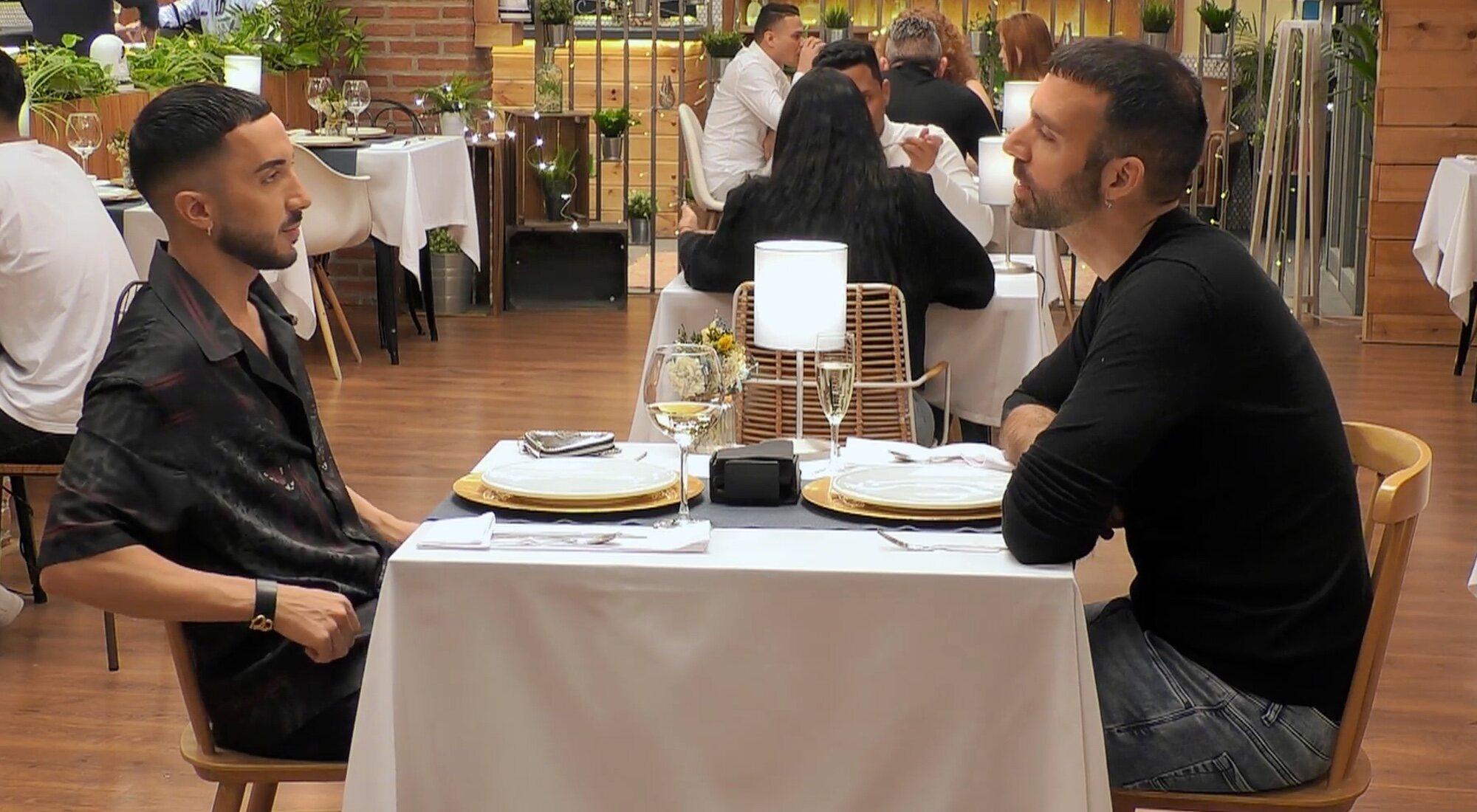 Bruno y Moreno en una cita de 'First Dates'