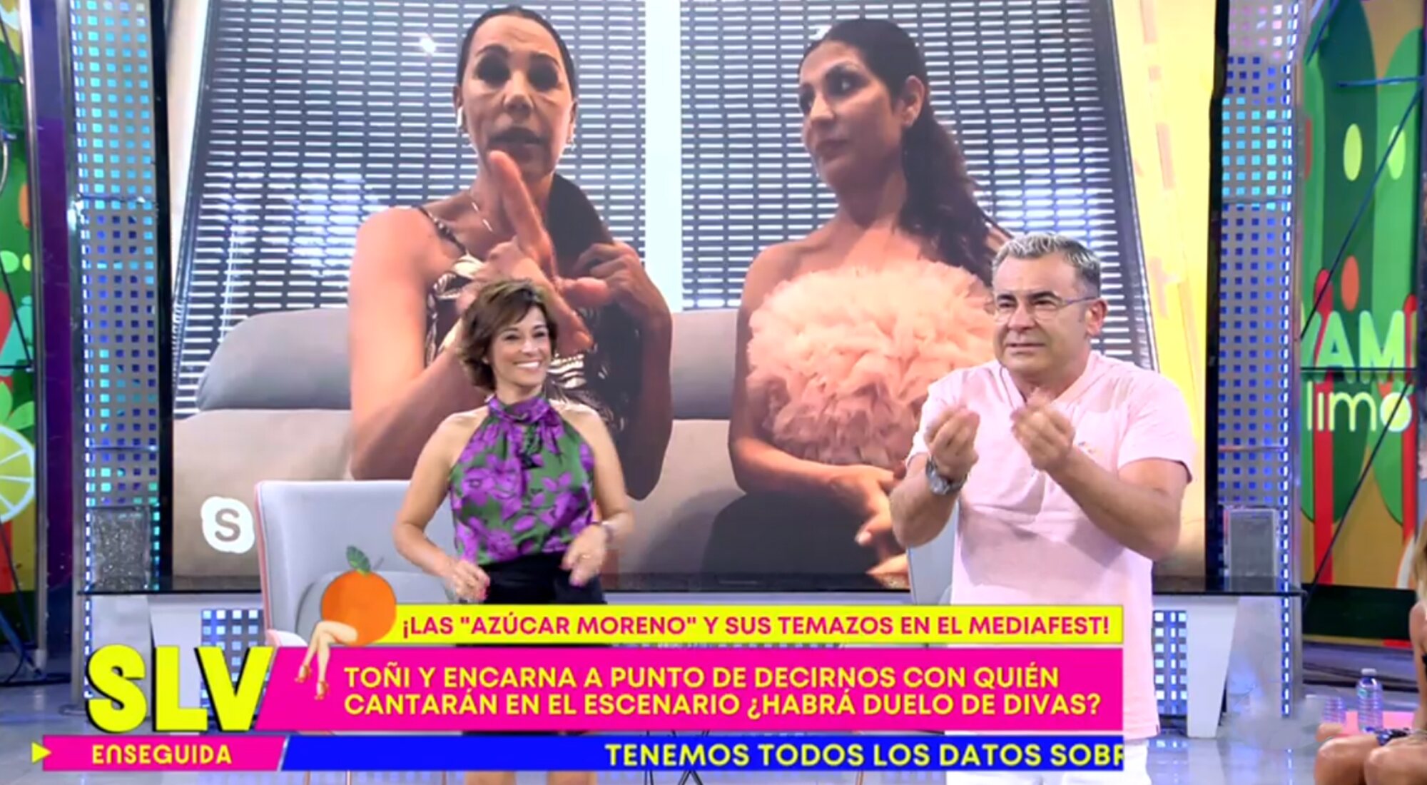 Jorge Javier habla con Azúcar Moreno en 'Sálvame'