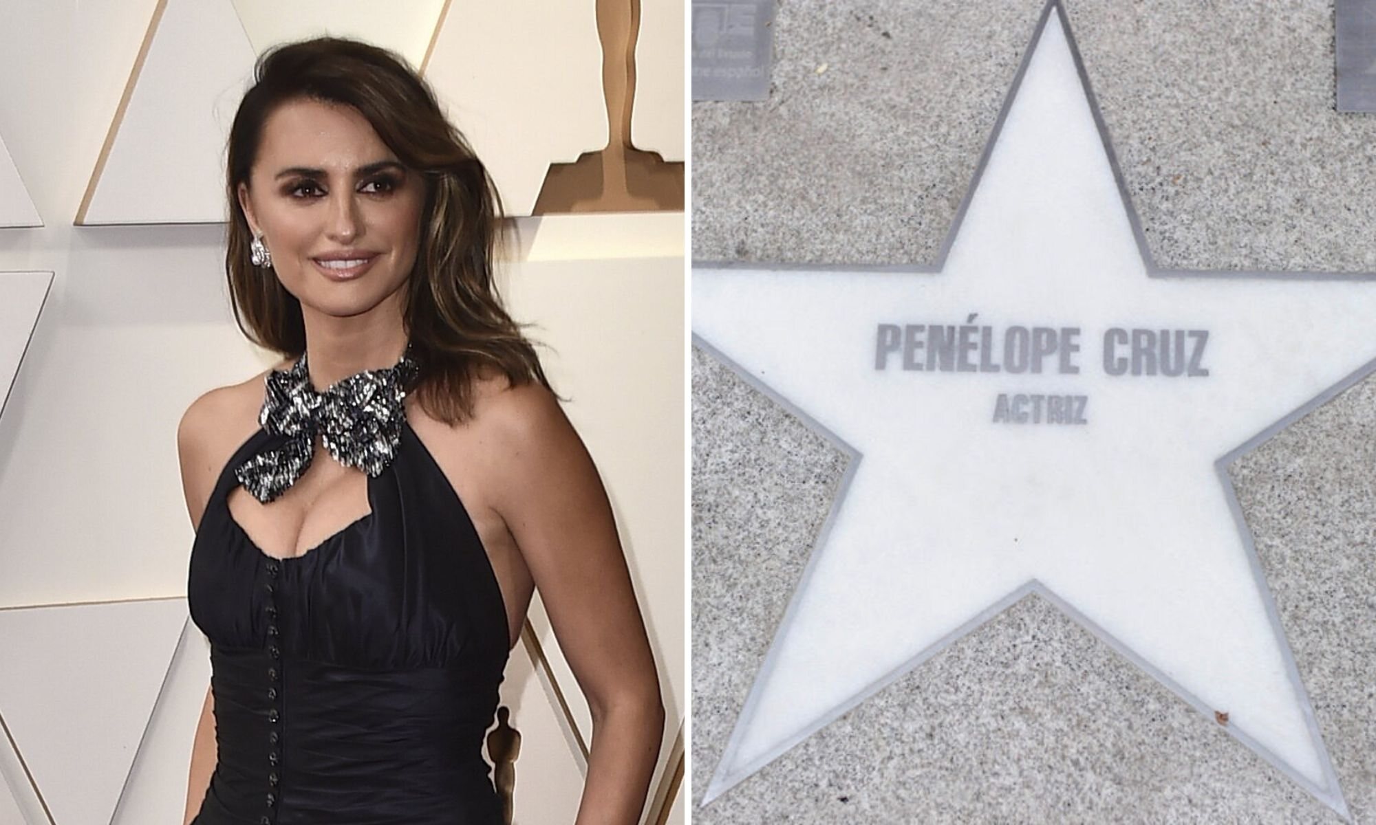 Penélope Cruz y su estrella en el Paseo de la Fama de Madrid