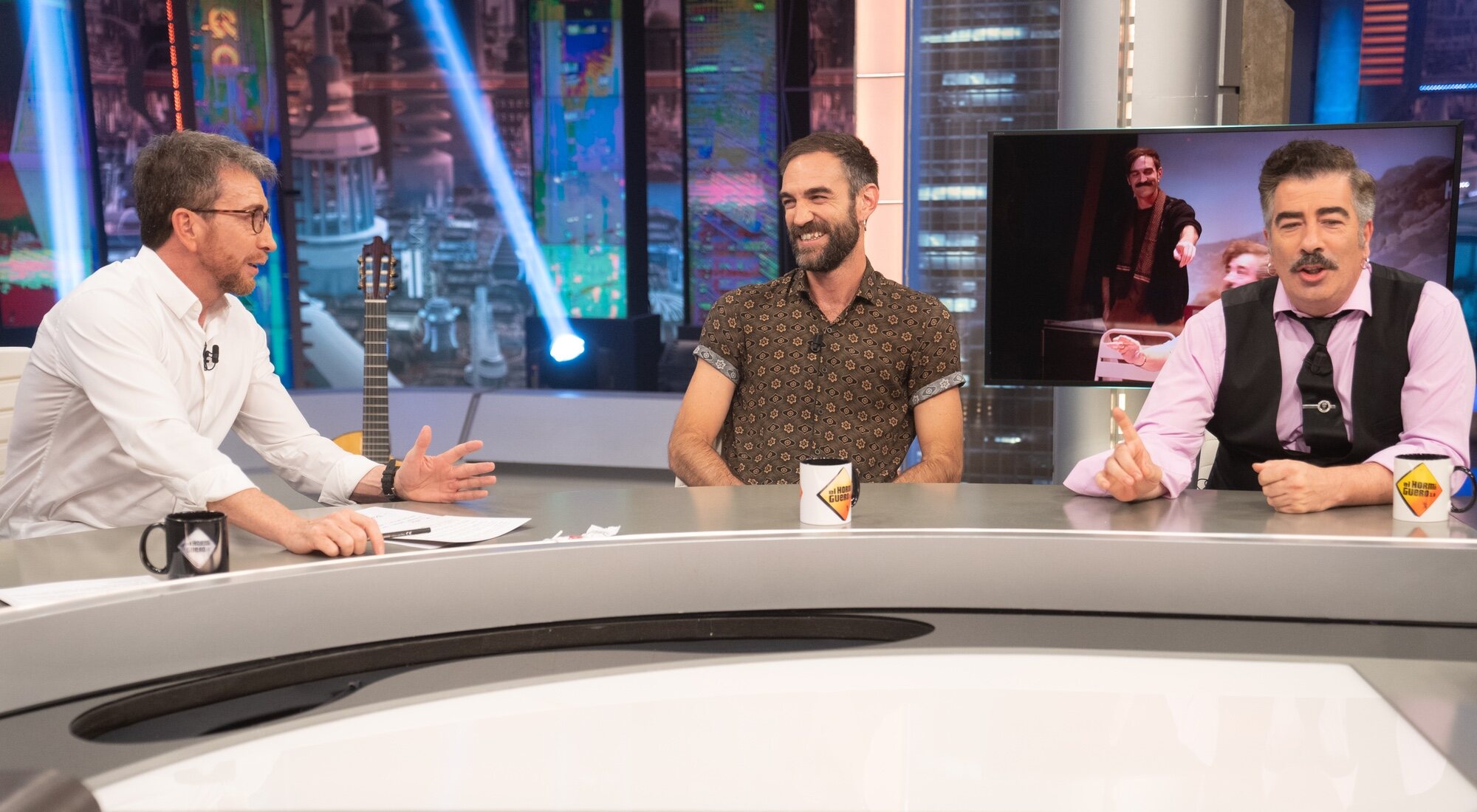 Pablo Motos, Jon Plazaola y Agustín Jiénez, en 'El hormiguero'
