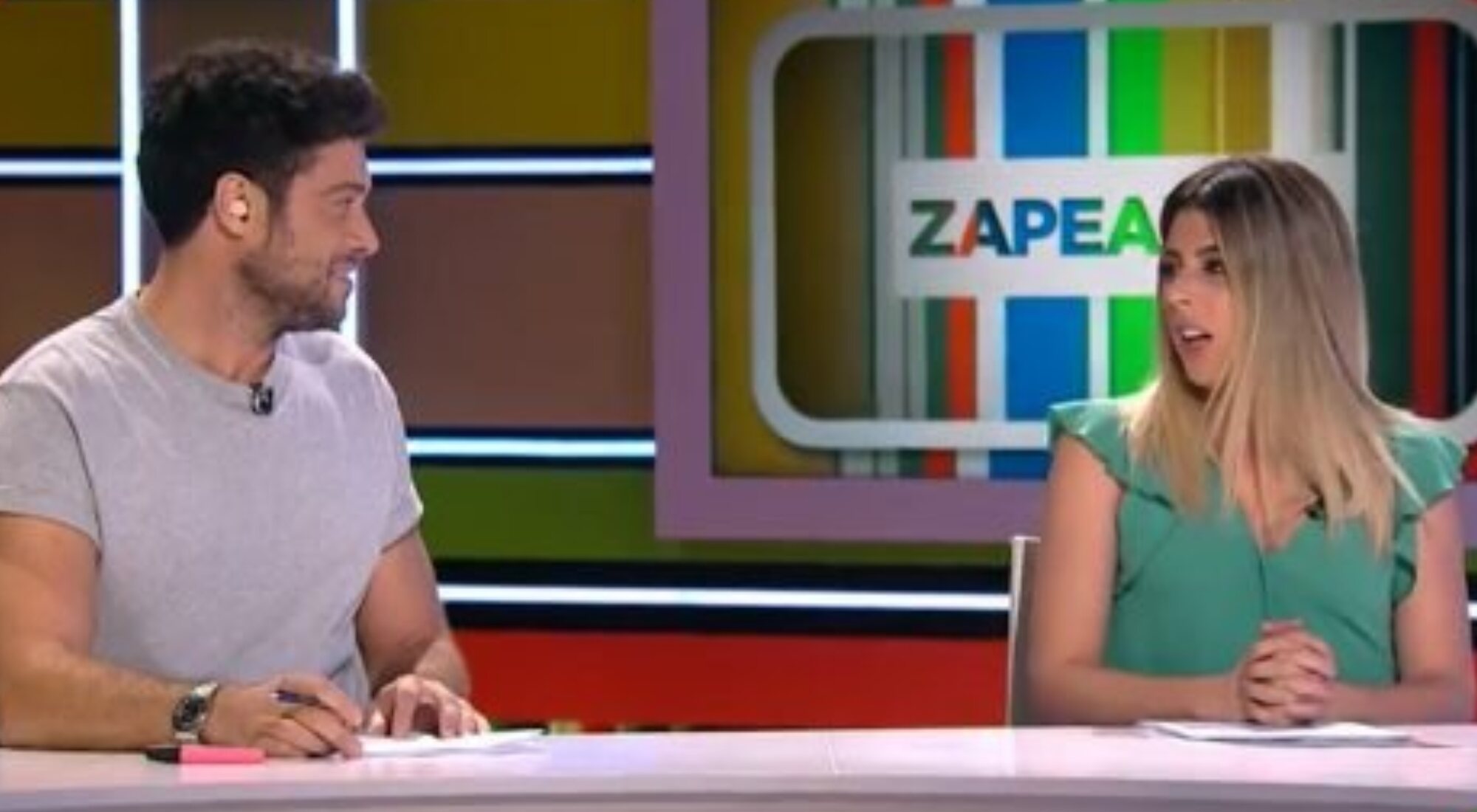 José Lamuño y Valeria Ros en 'Zapeando'