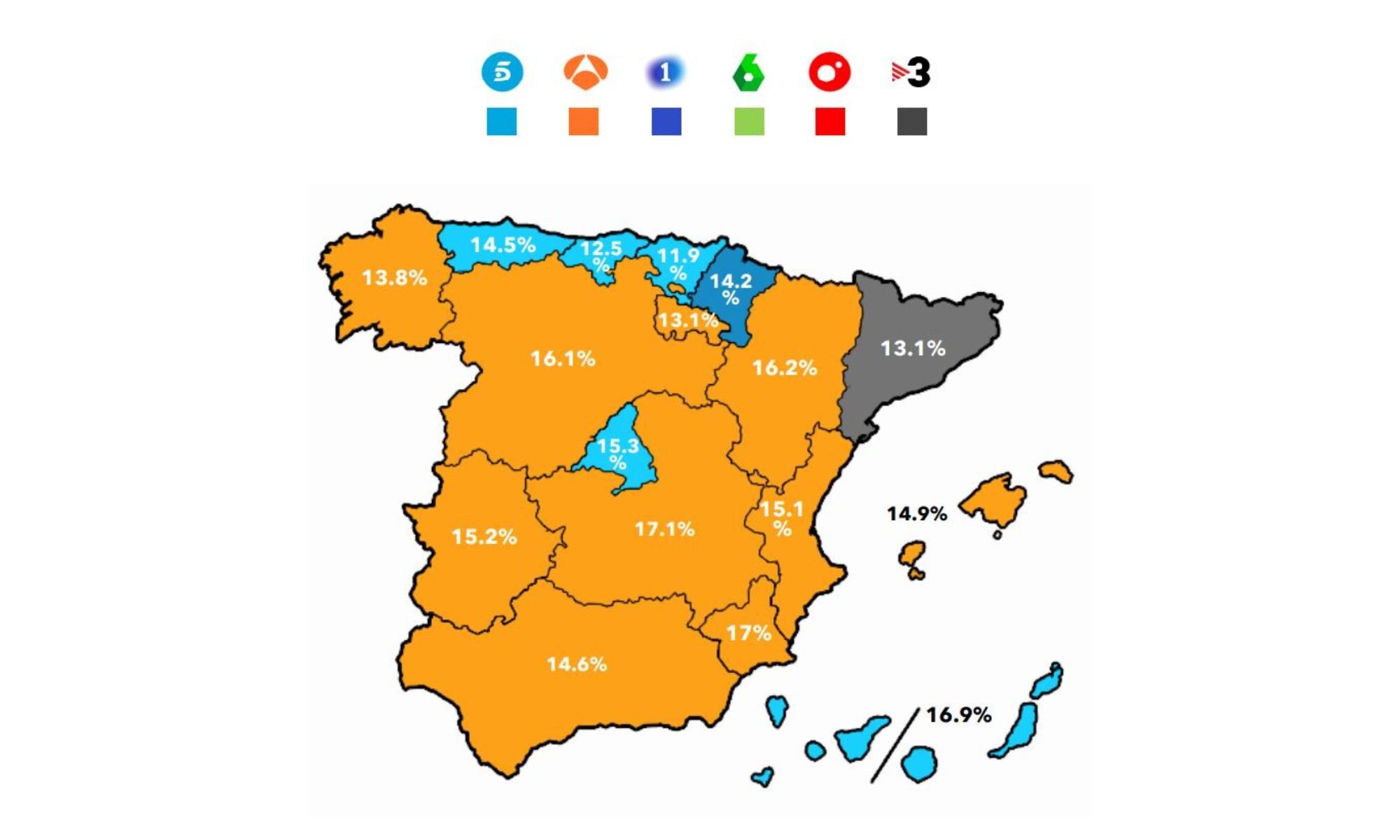¿Quién lidera por Comunidades Autónomas?